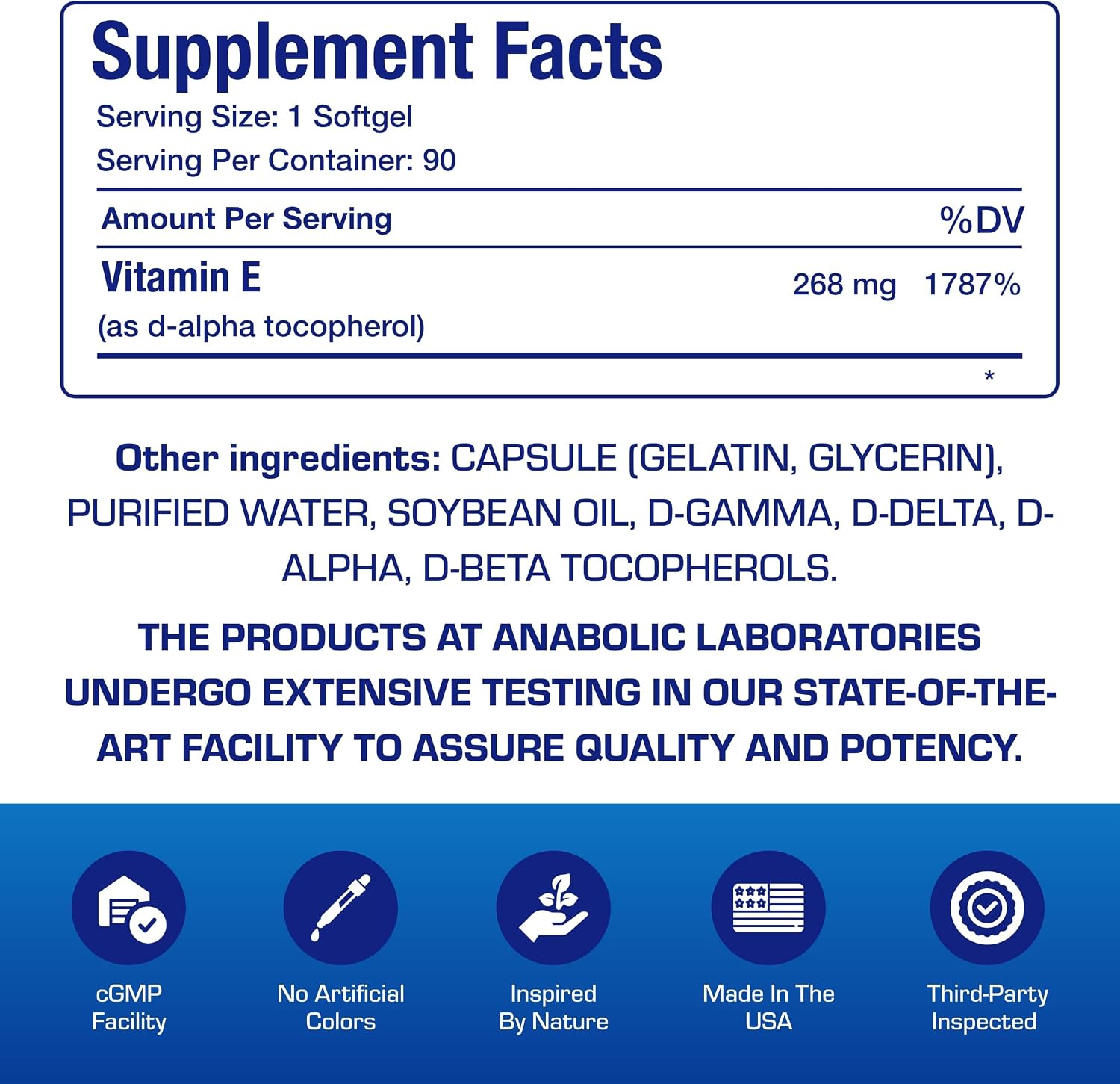 Vitamin E 400 IU Softgels - Clinical Formula Natural Vitamin E Supplement Complex with d-Alpha Tocopherol & Mixed Tocopherols for Hair Skin & Nails