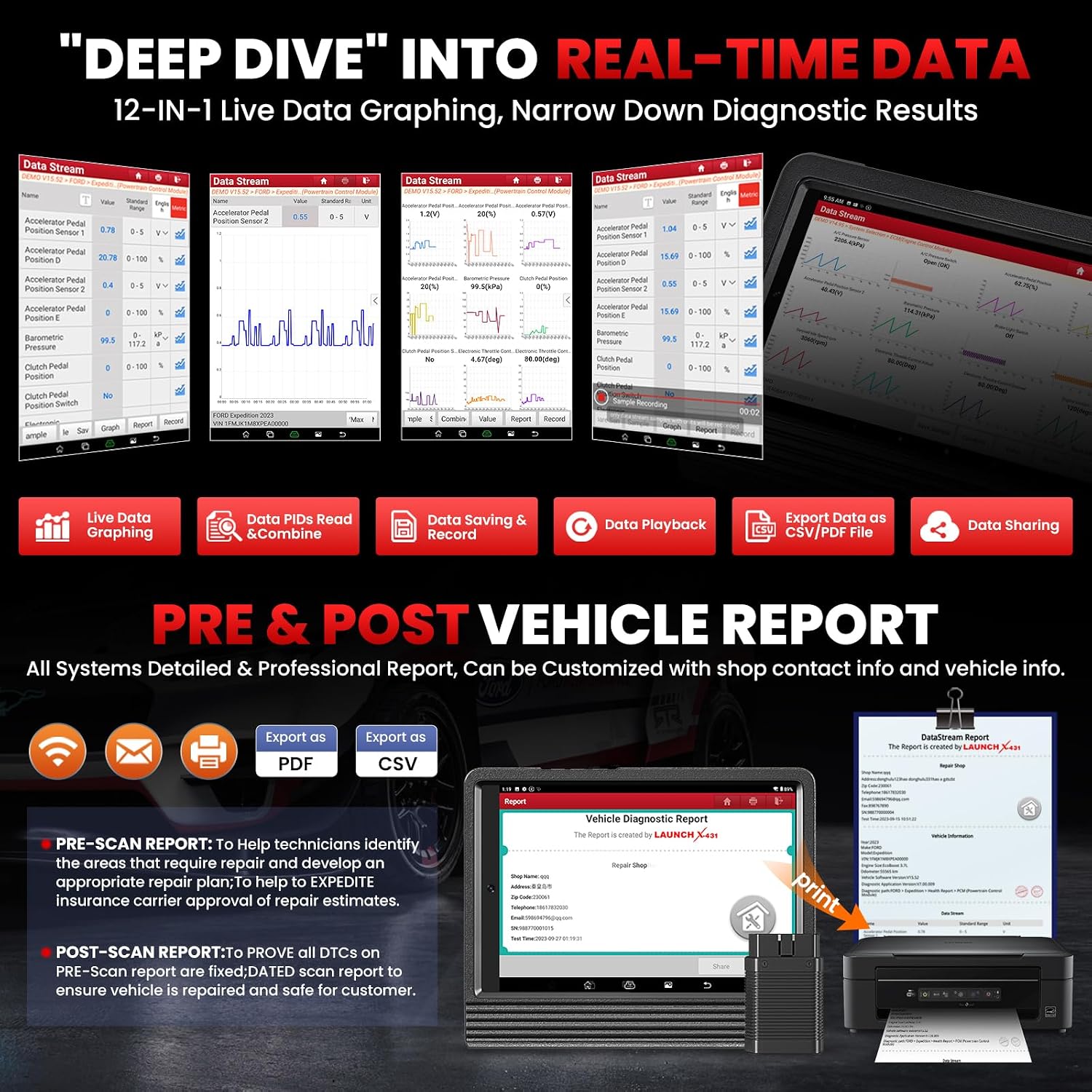 LAUNCH X431 PRO V5.0, 2026 New Bluetooth Bidirectional Scan Tool, ECU Code | 38+ Services, All-in-One Full System Automotive Scanner Diagnostic Tool