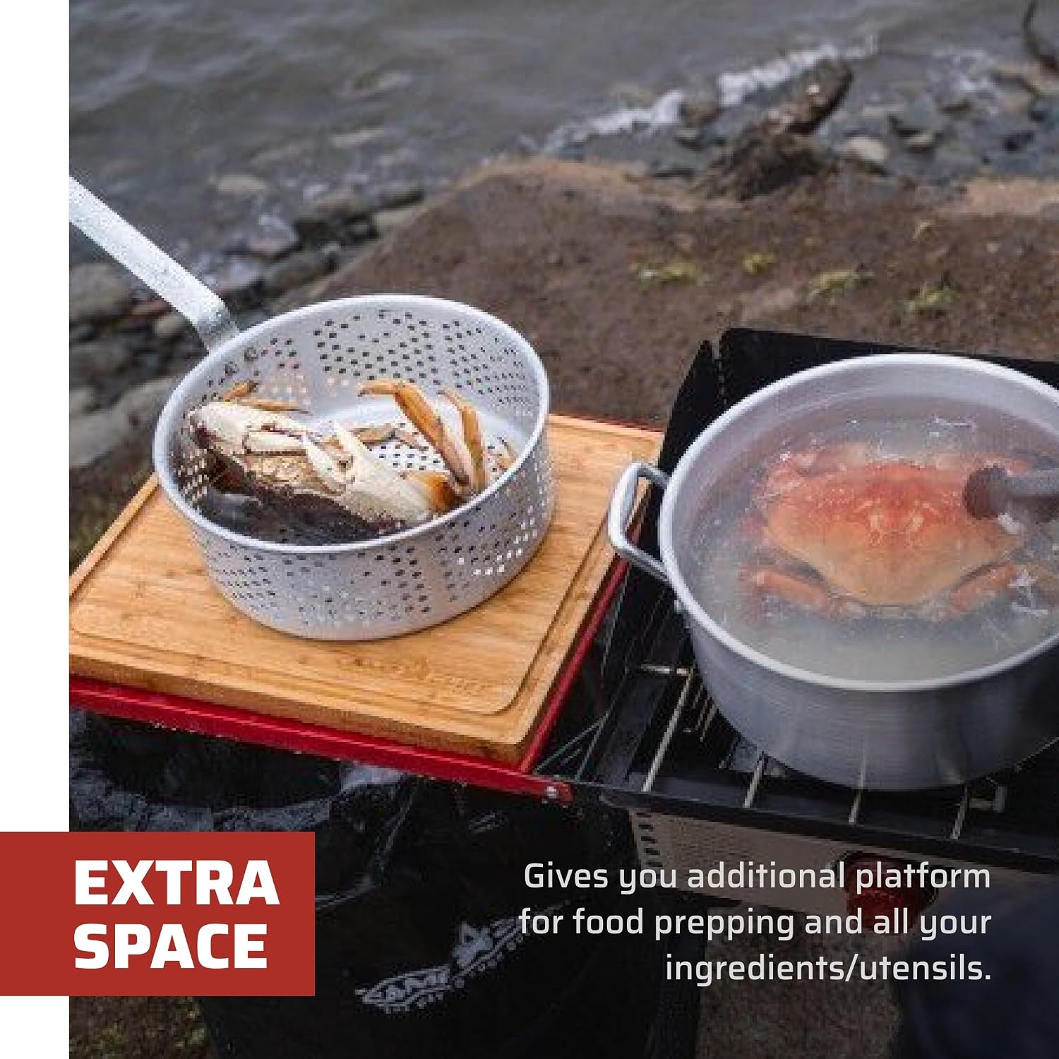 Camp Chef Folding Side Shelf Set for 2 Burners