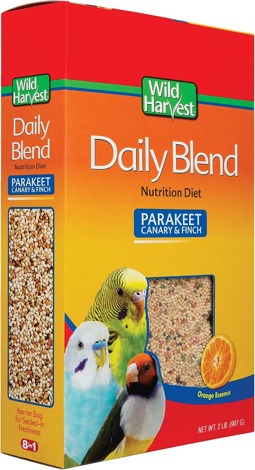 Wild Harvest Daily Blend Nutrition Diet Parakeet, Canary And Finch, Bird Food, 5 Pounds