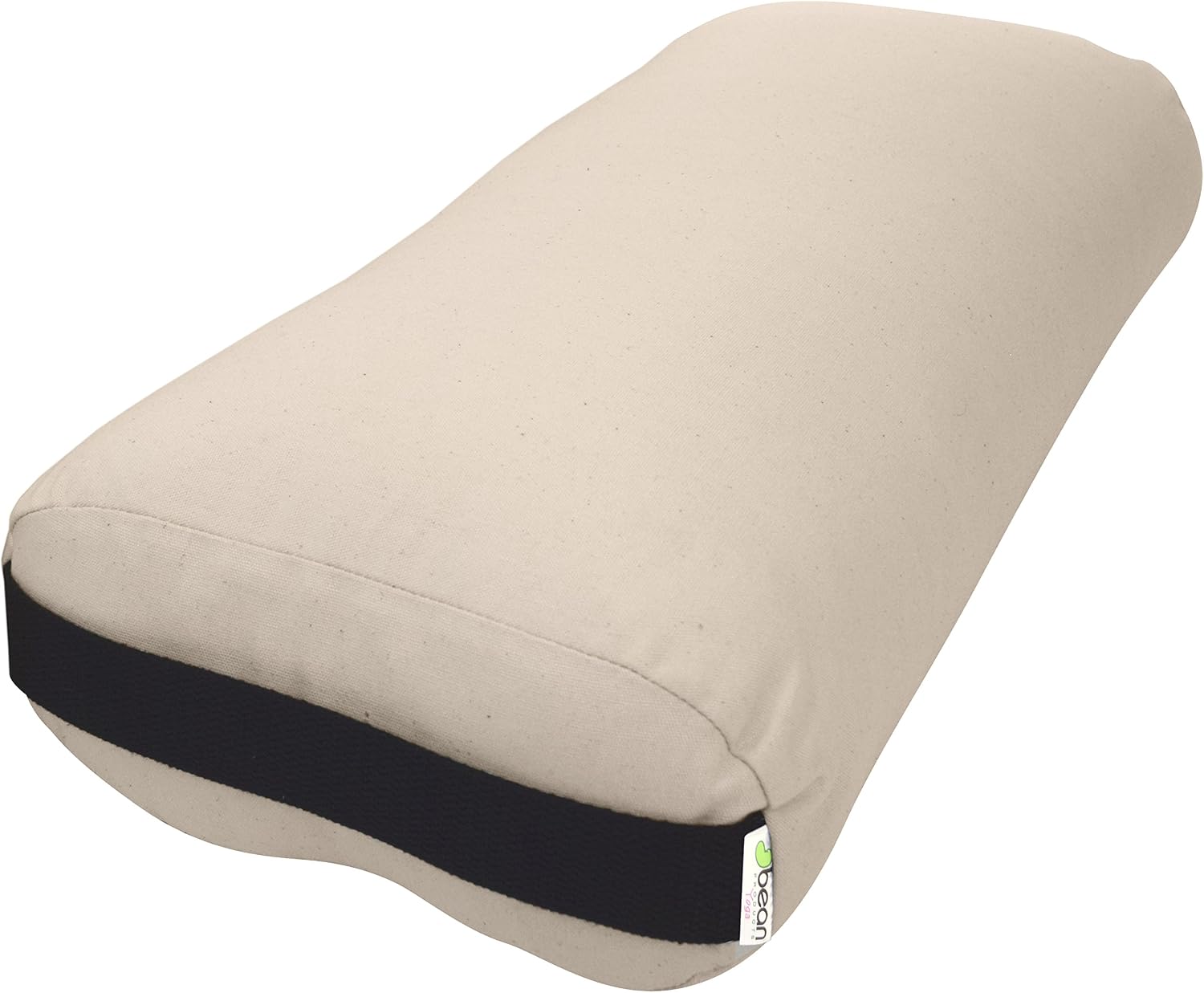 Bean Products Cotton Batting Yoga Bolster - Studio Grade Round or Rectangular Restorative Yoga Pillow for Pilates and Yin Practice - Soft Yet Firm Support with Cotton Cover - Made in The USA