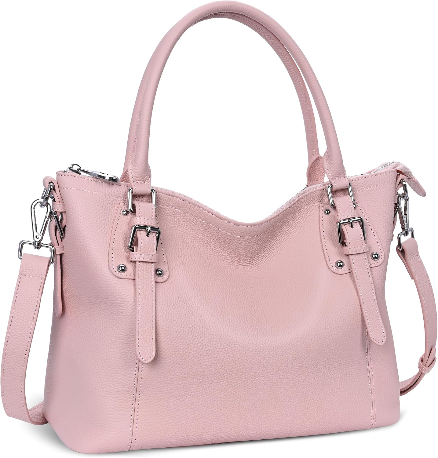HESHE Leather Purses and Handbag for Women Shoulder Bag Tote Top Handle Bag | Genuine Designer Large Capcity Hobo Crossbody Satchel Travel Work Ladies Zippered Ladies Daily Bag Adjustable Long Strap