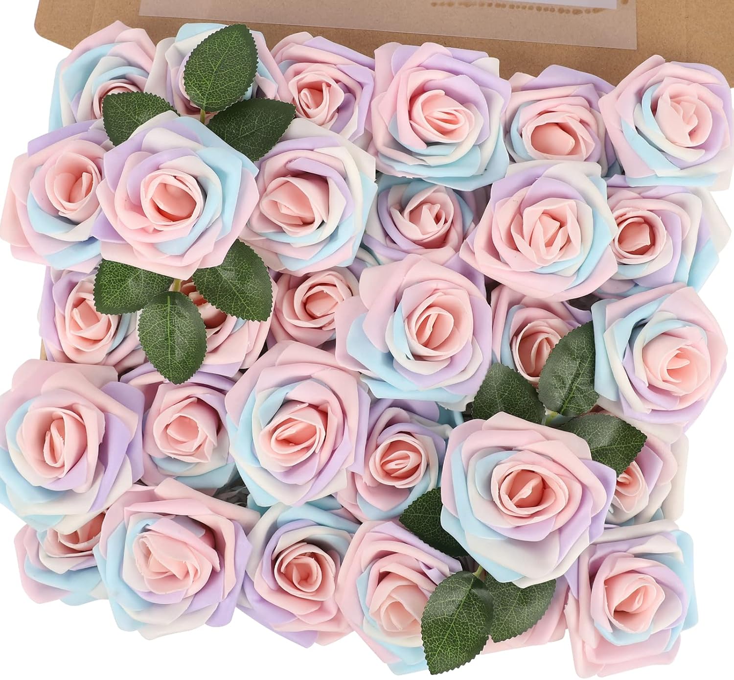 30PCS Yellow Artificial Flowers, Real Touch Fake Roses for Fall Decorations