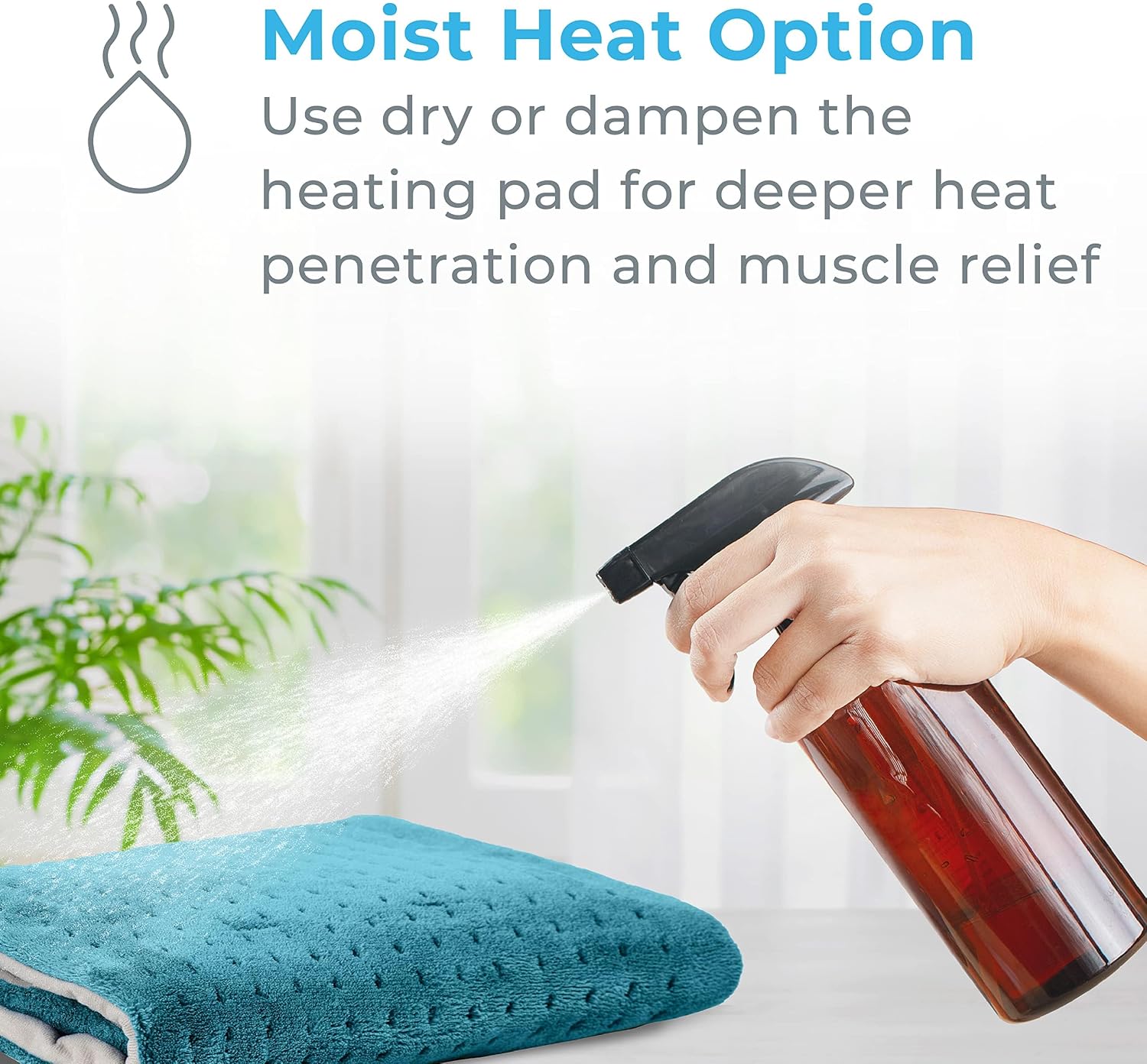 Pure Enrichment® PureRelief® XL Heating Pad - 12" x 24" Electric Heating Pad for Back Pain & Cramps, 6 Heat Settings, Soft Machine Wash Fabric, Auto-Off & Moist Heat (Charcoal Gray)