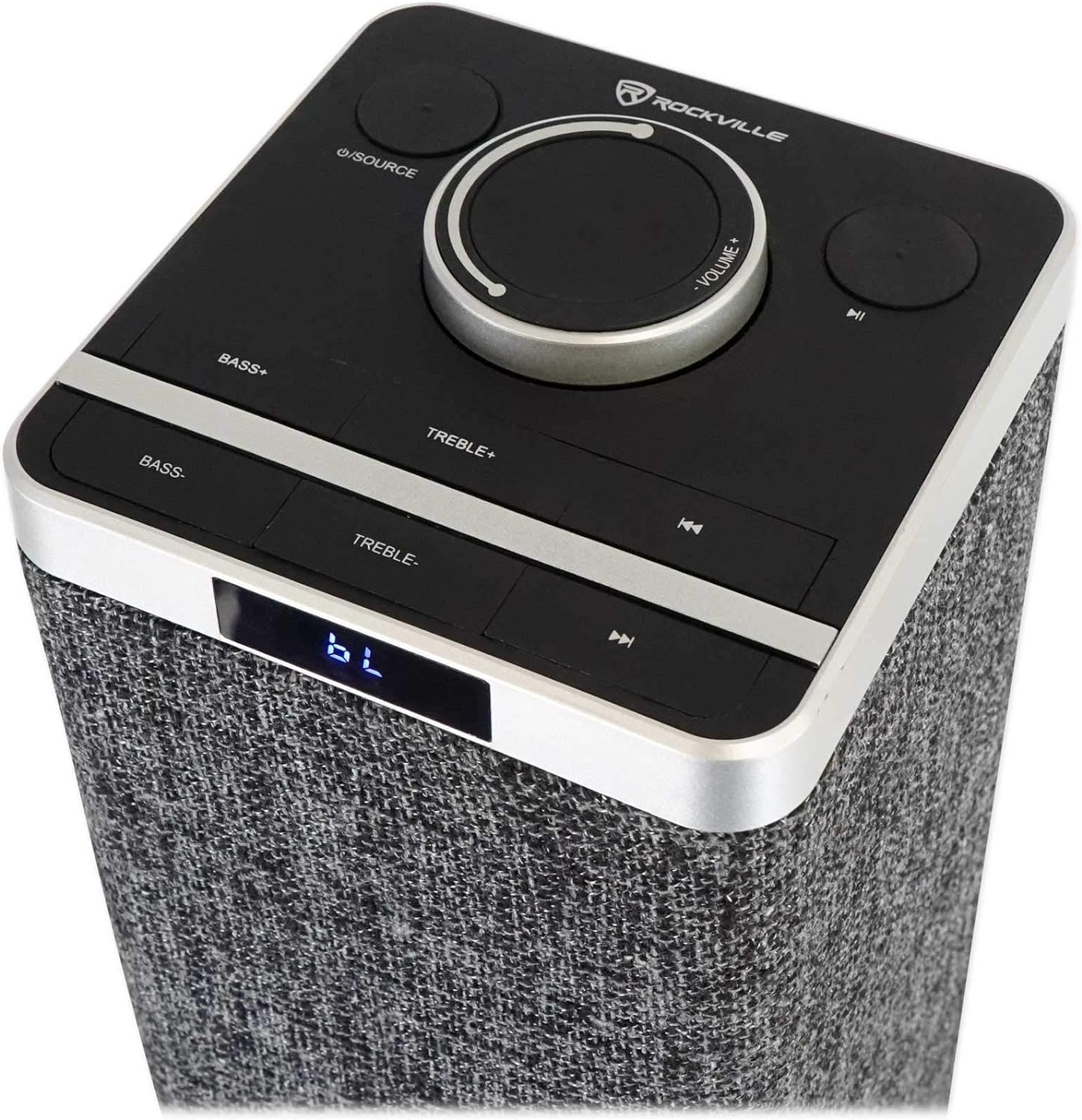 Rockville ONE-Tower Black Bluetooth Tower Speaker with HDMI/Optical/RCA