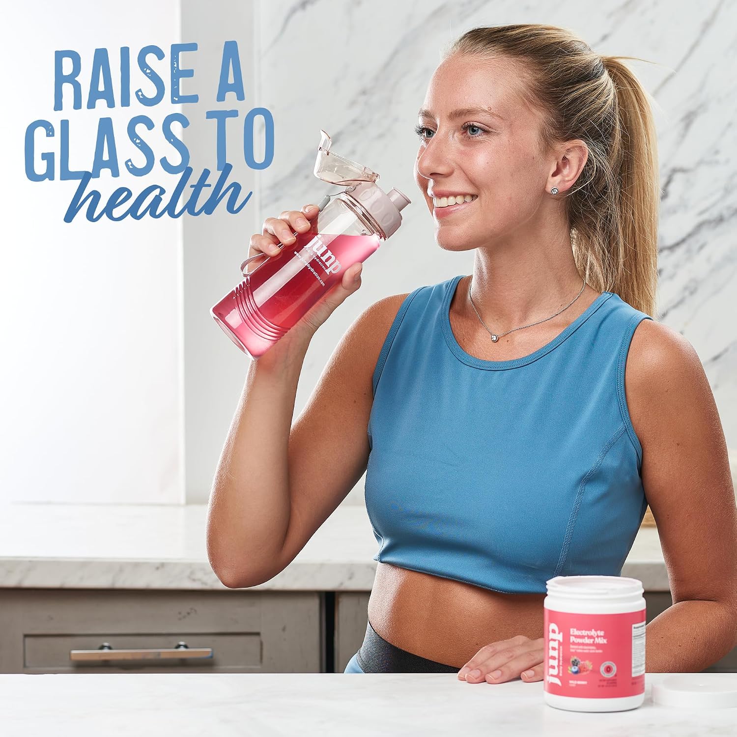 JUNP Electrolytes Powder No Sugar No Carbs – Lemonade Keto Electrolyte Drink Mix - Potassium & Salt Hydration Powder Electrolytes - Zero Calorie