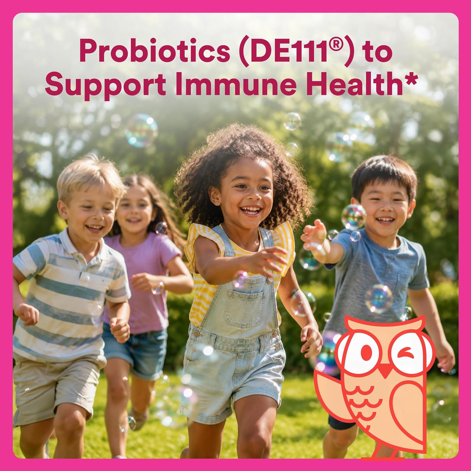 SmartyPants Kids Probiotic & Prebiotic Gummies for Digestive Health: Gut Health Supplement, Clinically Studied Prebiotic for Immune Support, Strawberry, 60 Count (30 Day Supply)