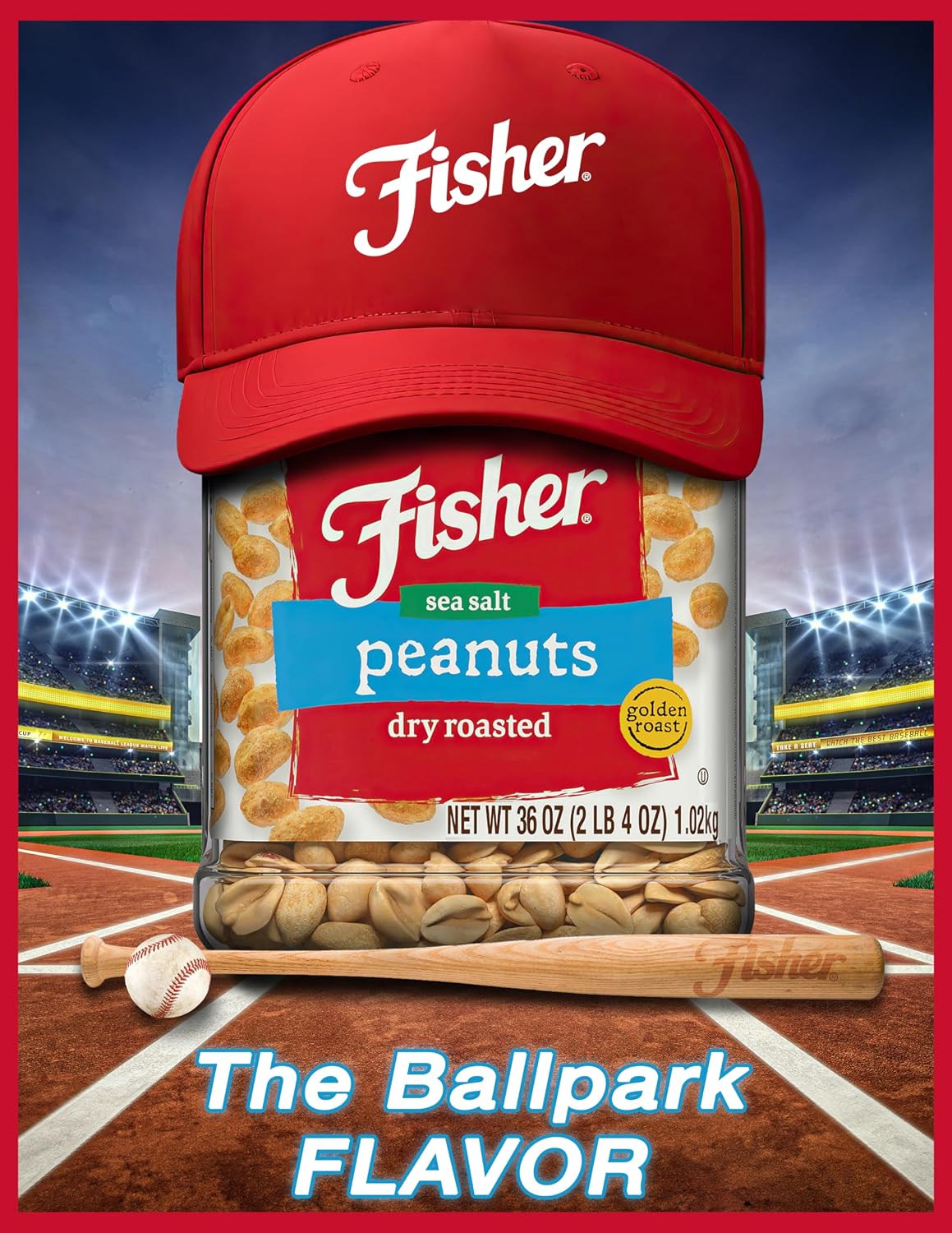Fisher Snack Butter Toffee Peanuts, 42 Ounces (Pack of 1), No Artificial Colors or Flavors, 100% Recyclable