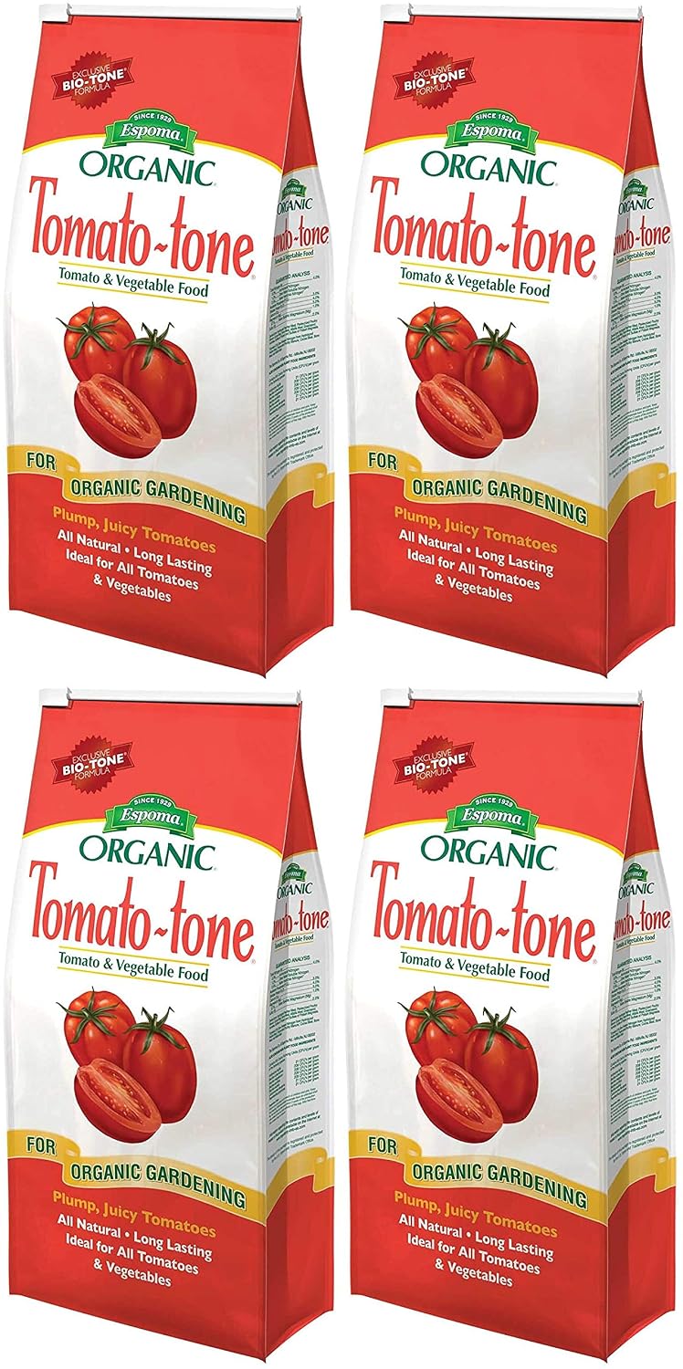 Espoma Tomato-Tone Organic Tomato Fertilizer, 4 lb. Bag (4 Pack)