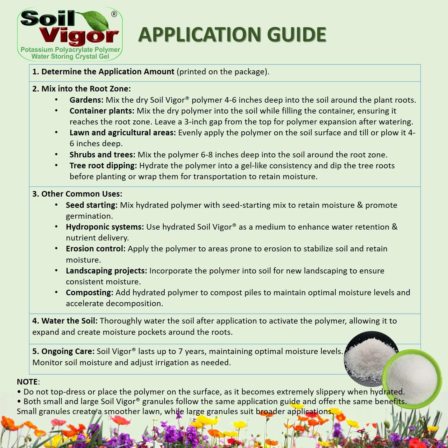 5 Pounds Soilmoisture Trap Super Absorbent Hydro Gel Granules Polymer with Humic Acid; Soil Vigor (Tm)