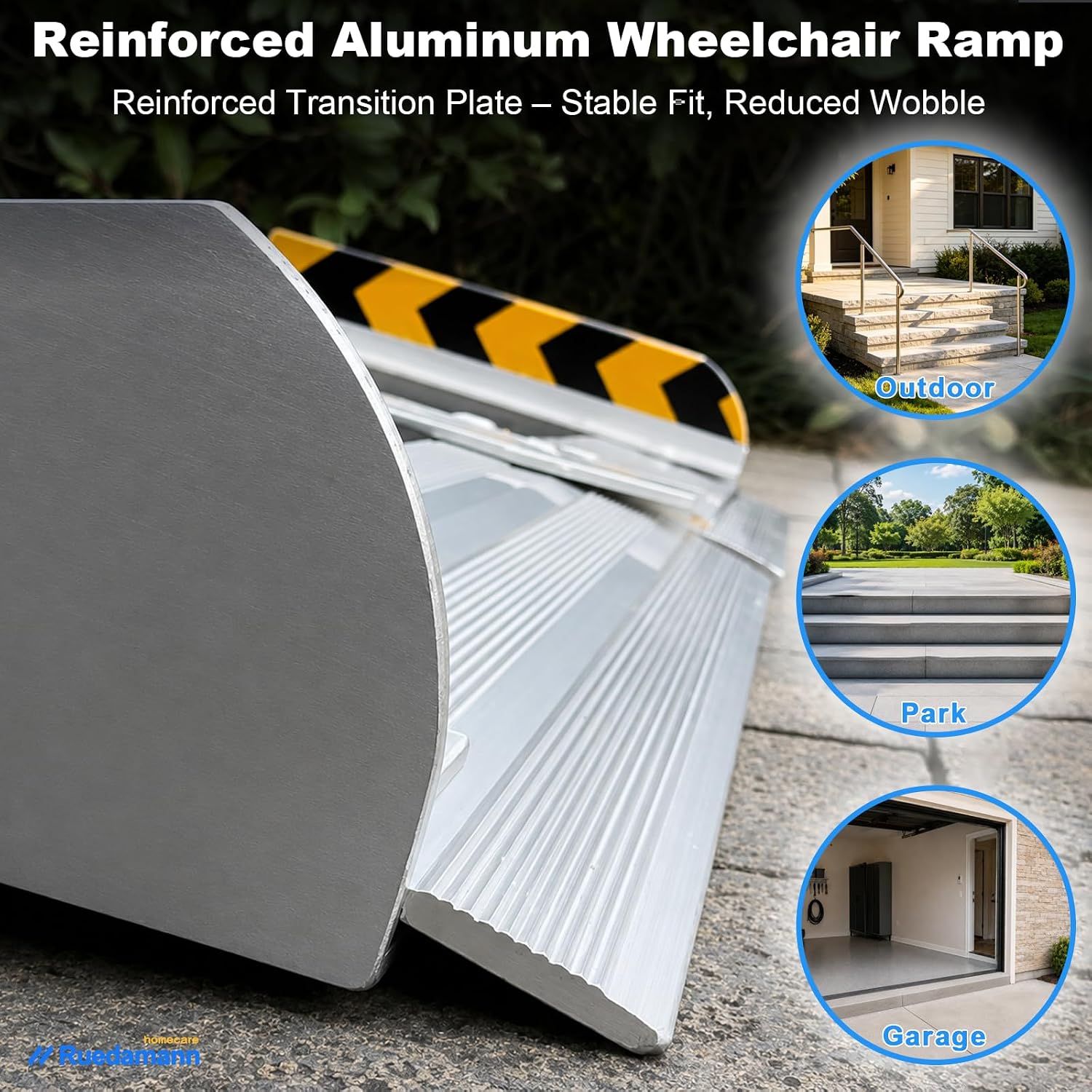 Ruedamann 2 FT Portable Wheelchair Ramp, 30" Wide