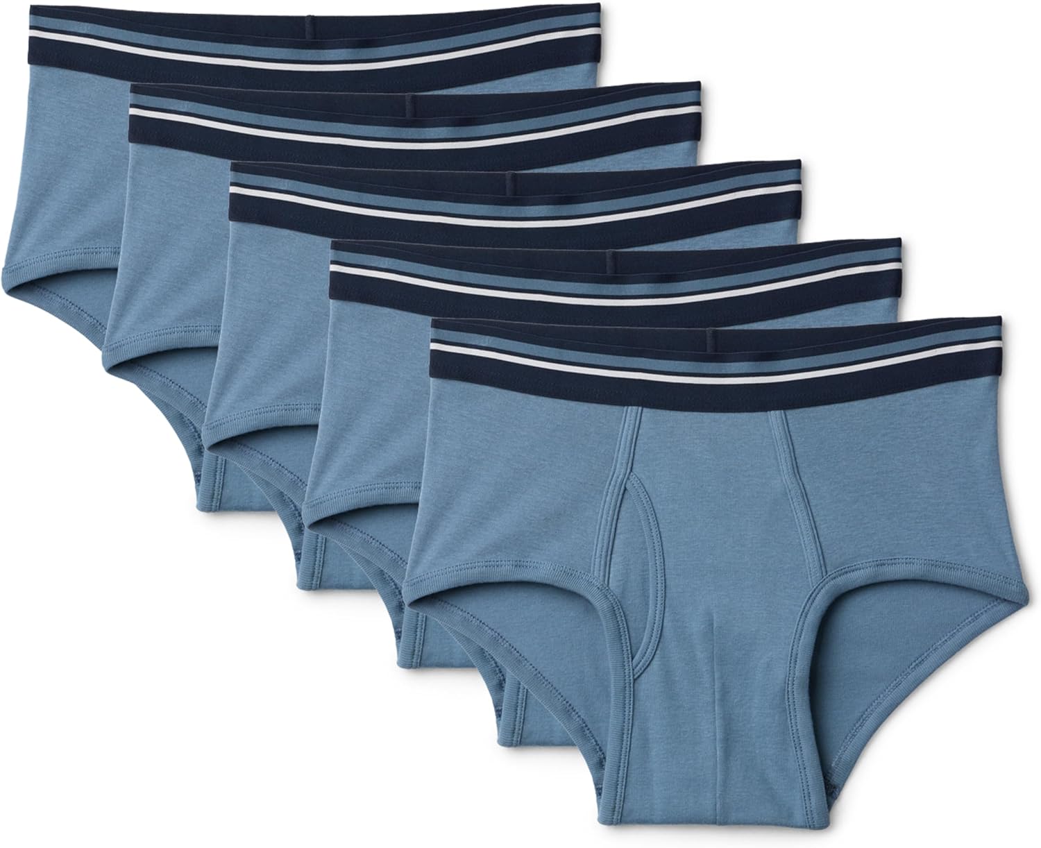 Amazon Essentials Men's Breathable Ribbed Knit Briefs with Elasticized Waistband, Multipacks