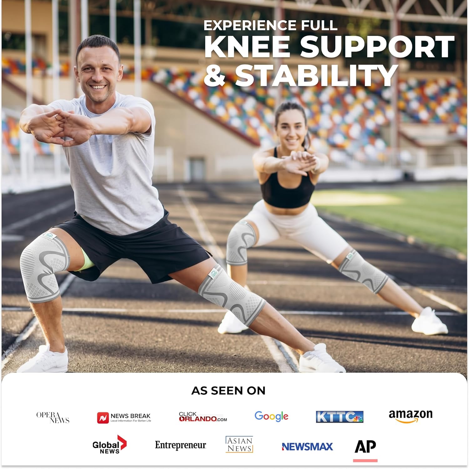 Modvel Compression Knee Brace for Women & Men - 2 Pack Knee Brace for Women Running Knee Pain, Knee Support Compression Sleeve
