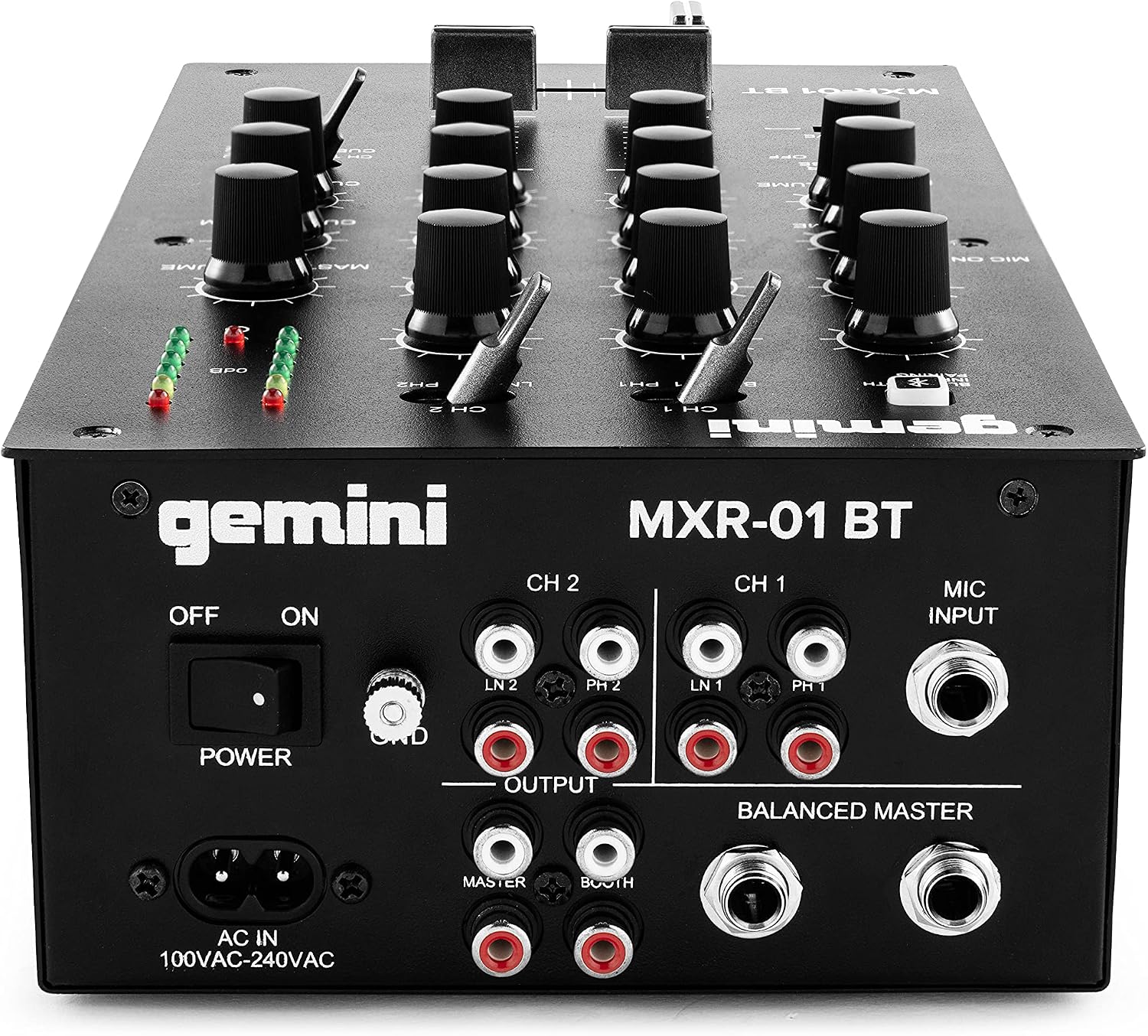 Gemini 2-Channel Bluetooth DJ Mixer, Crossfader Curve (MXR-01BT)