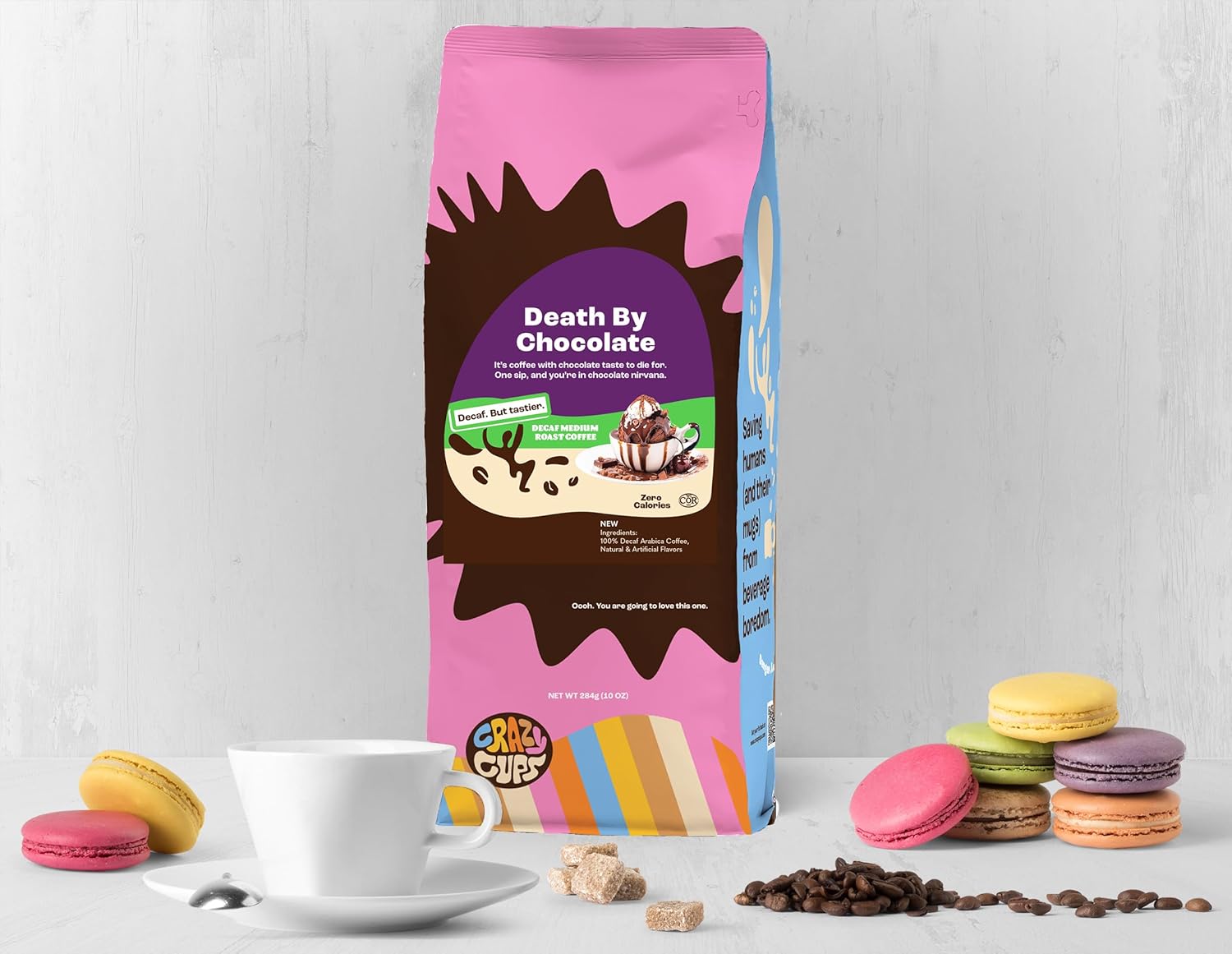 Crazy Cups Flavored Ground Coffee, Cinnamon French Toast, in 10 oz Bag, For Brewing Flavored Hot or Iced Coffee