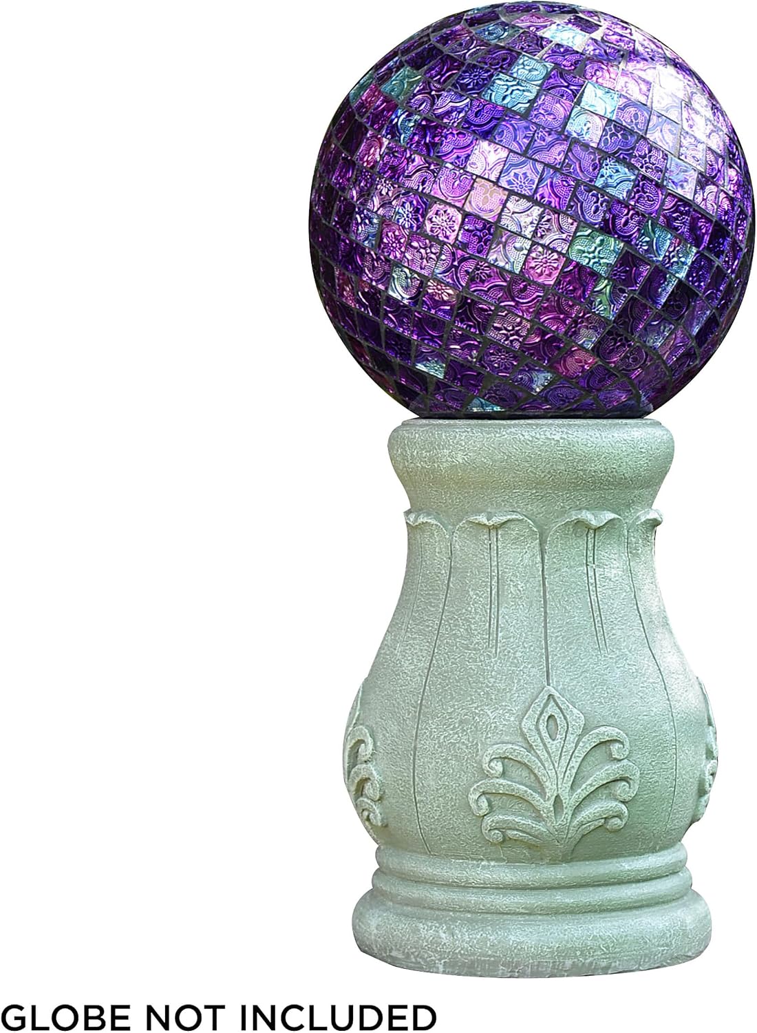 Alpine Corporation 12" Tall Indoor/Outdoor Roman Column Gazing Globe Display Stand