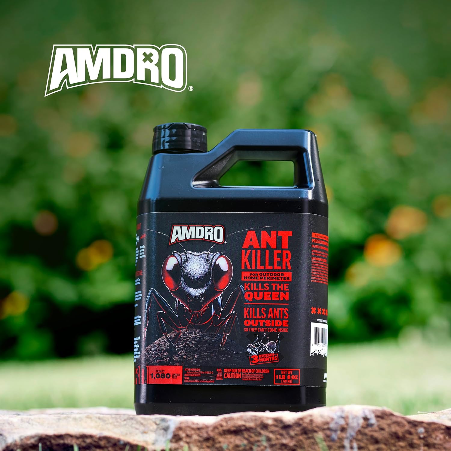 Amdro Ant Killer for Outdoor Home Perimeter, 24 Oz | Controls 25 species, outdoor ant bait, works up to 3 months, for lawns, landscaped areas, ornamental gardens