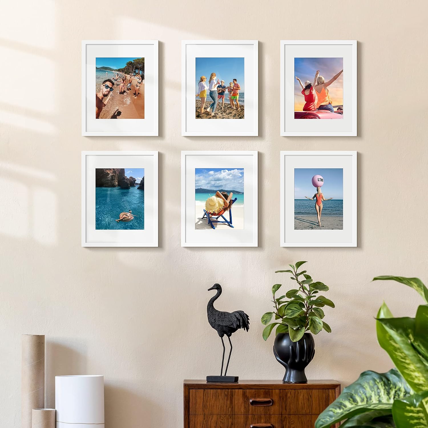 upsimples 12x12 Picture Frame, Gallery Glass Poster Frames Set of 3, Black