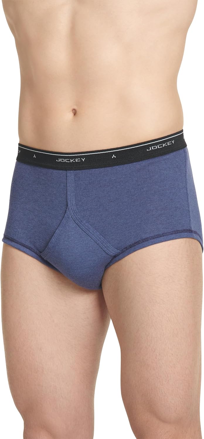 Jockey Classic Full Rise Brief- 6 Pack - 100% Cotton Underwear for Men