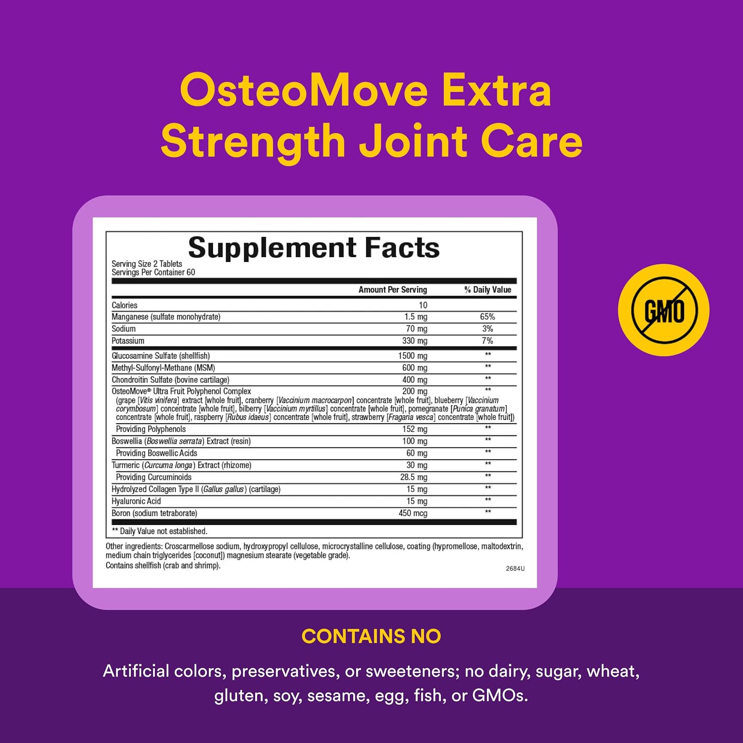 Natural Factors, OsteoMove Joint Care, Extra Strength Support for Joint and Bone Health, Non-GMO, 240 tablets (120 servings)