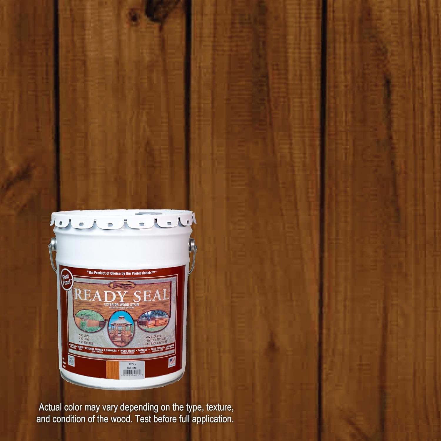 Ready Seal 7966104 5 gal Pail Exterior Wood Stain & Sealer, Light Oak