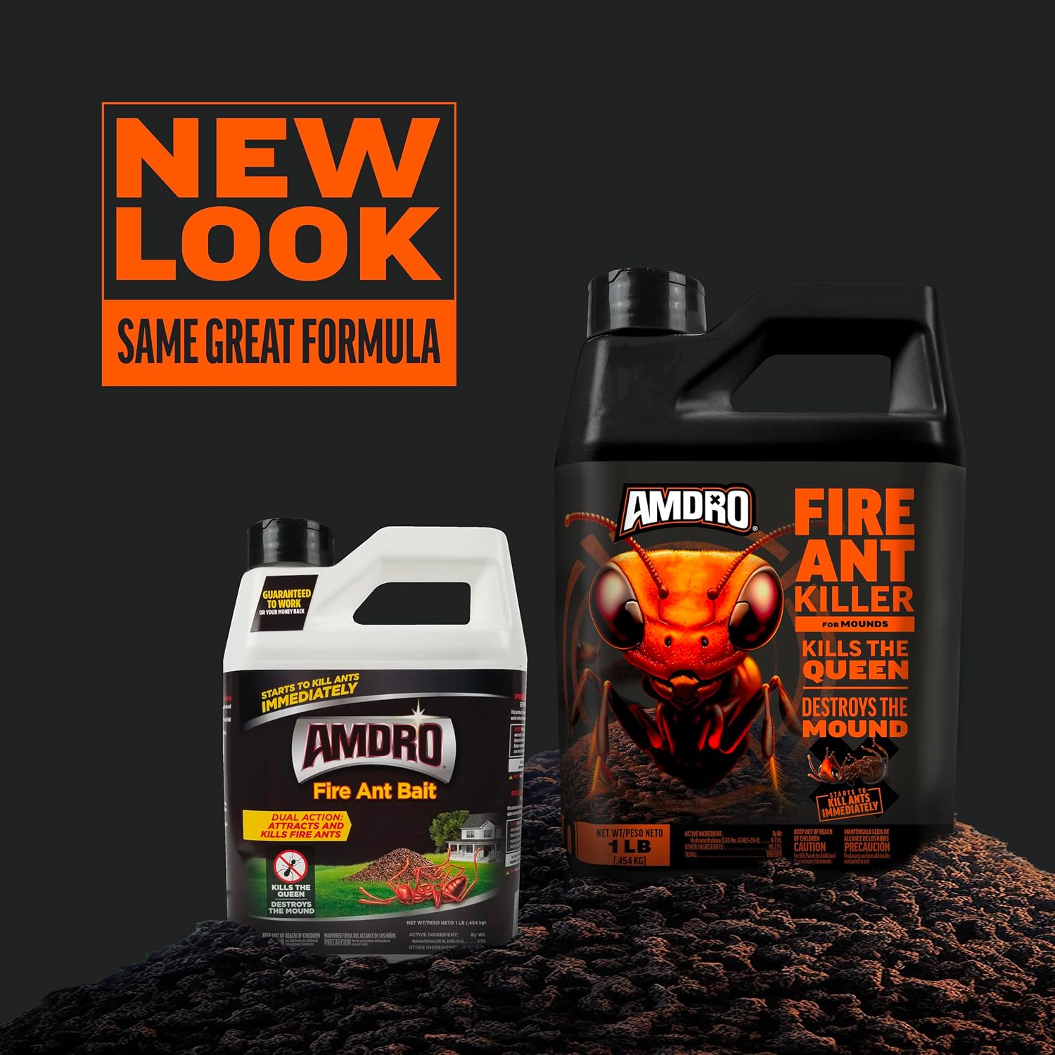 Amdro Fire Ant Killer for Mounds, 1 Lb | Dual-action fire ant killer granules, targets visible and hidden mounds, kills imported and native fire ants