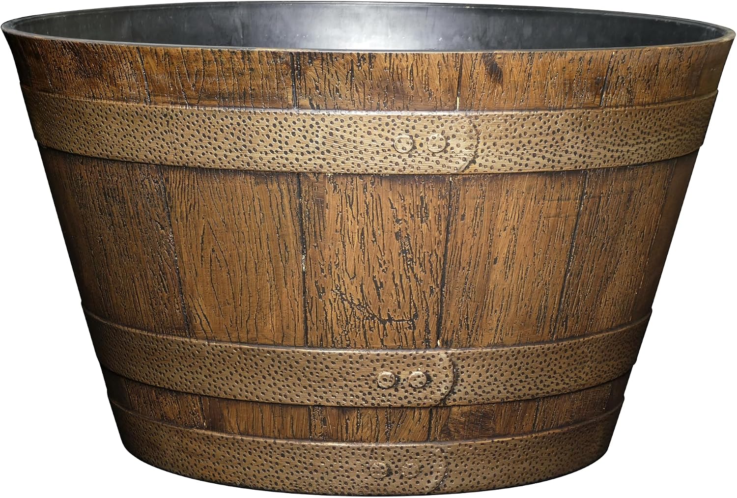 20.5" Jameson Whiskey Barrel with Drainage in Kentucky Walnut