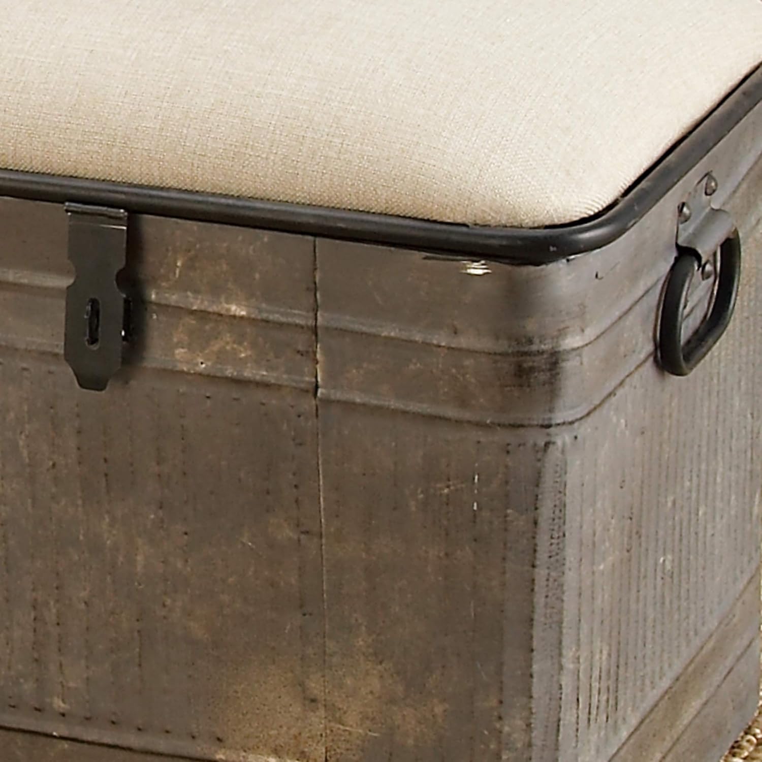 Deco 79 Metal Storage Bench, Entryway Bench, 50" x 16" x 18", Gray | Room decor, galvanized entryway bench with storage