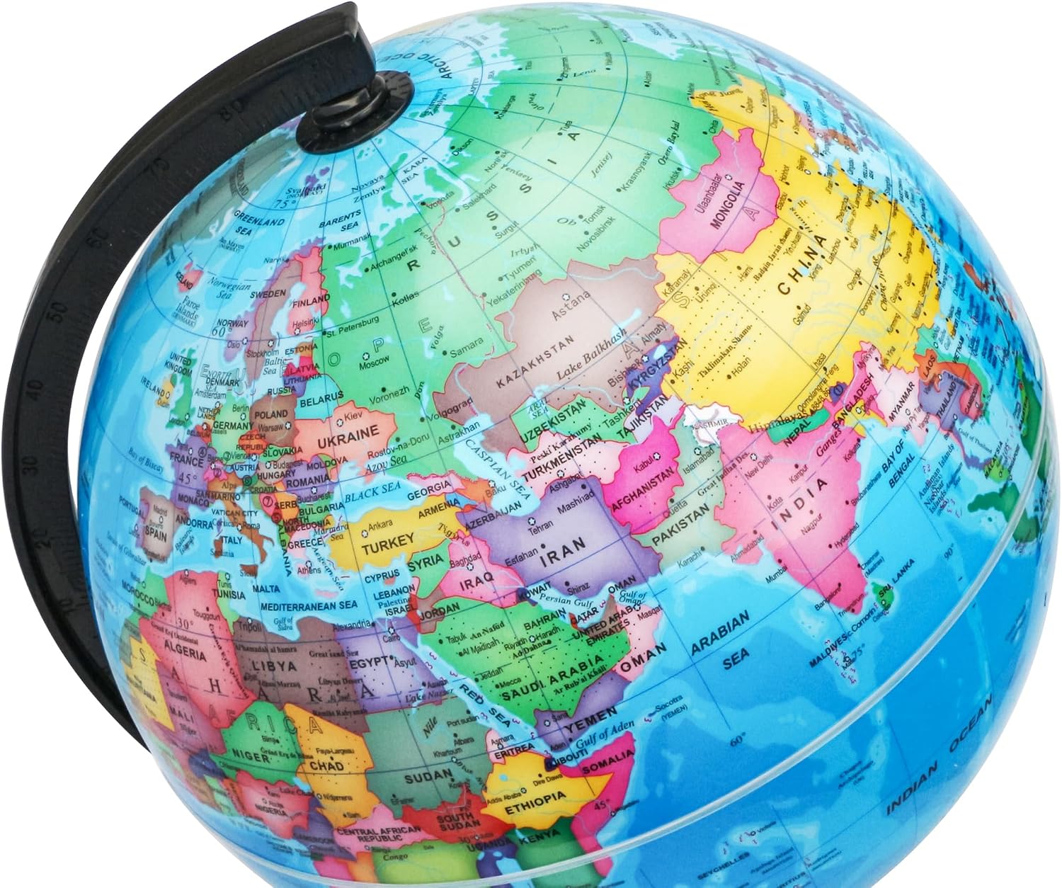 EXERZ 8" World Globe - Political Map Educational Earth Globe - English