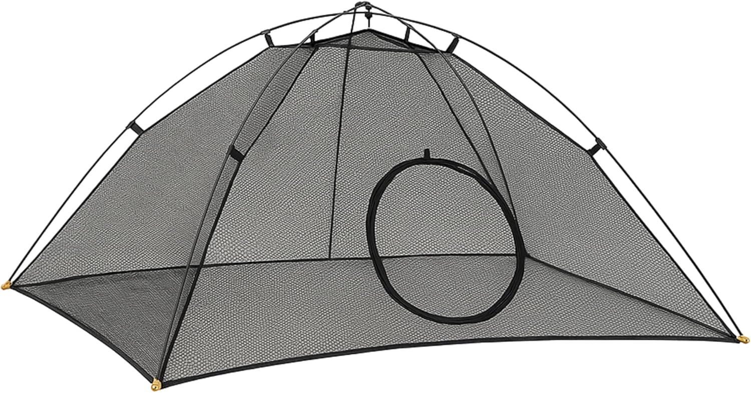 Kitty Compound Outdoor Cat Enclosure and Tunnel, Play Tents | Portable playhouse setup letting indoor felines enjoy fresh air outside while staying contained, safe and secure at all times