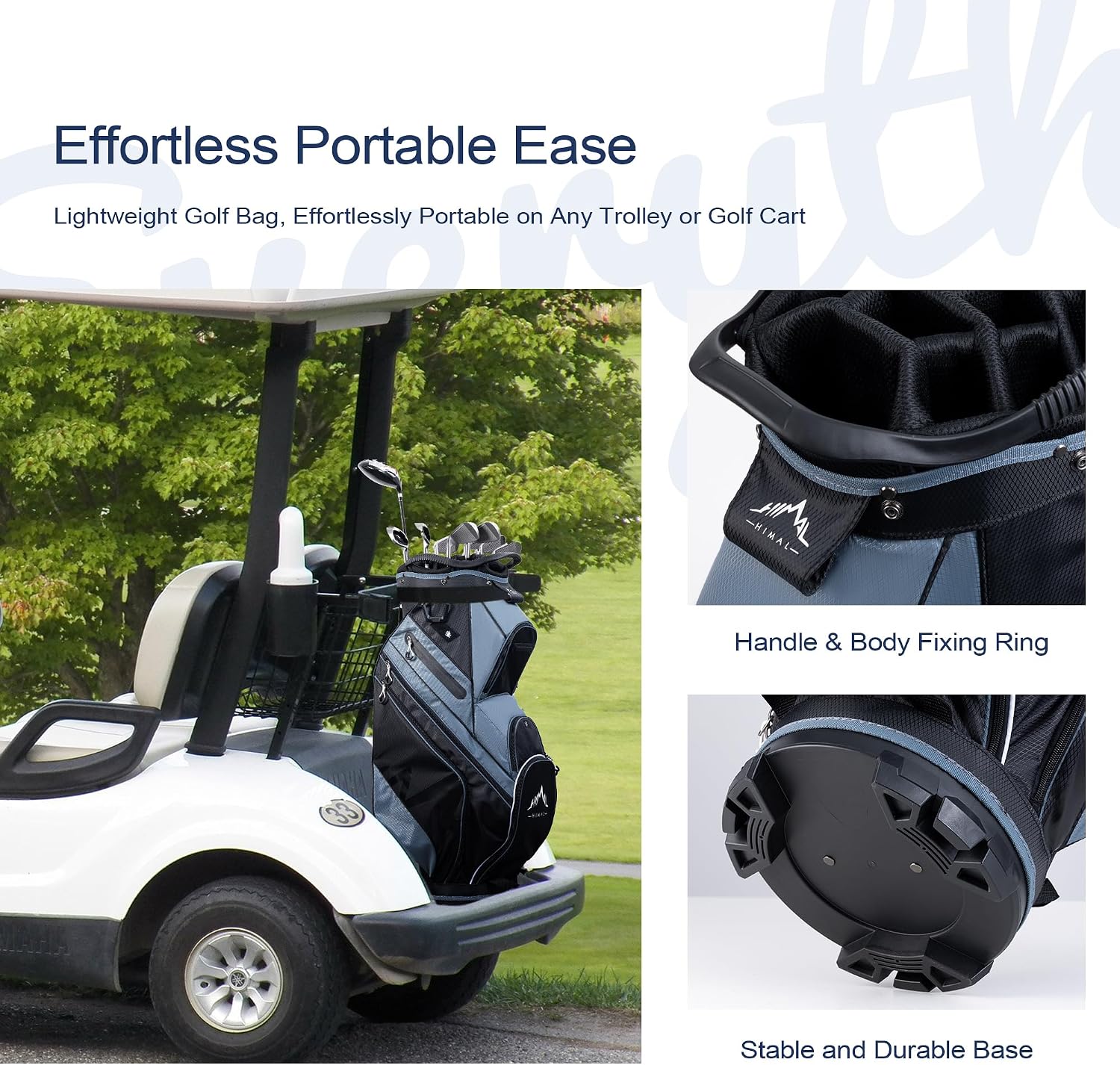 14-Way Golf Cart Bag with Organizer Divider | Full-Length Dividers, Rain Cover Included, Easy-Carry Handles, Club Organization, Cart Compatible