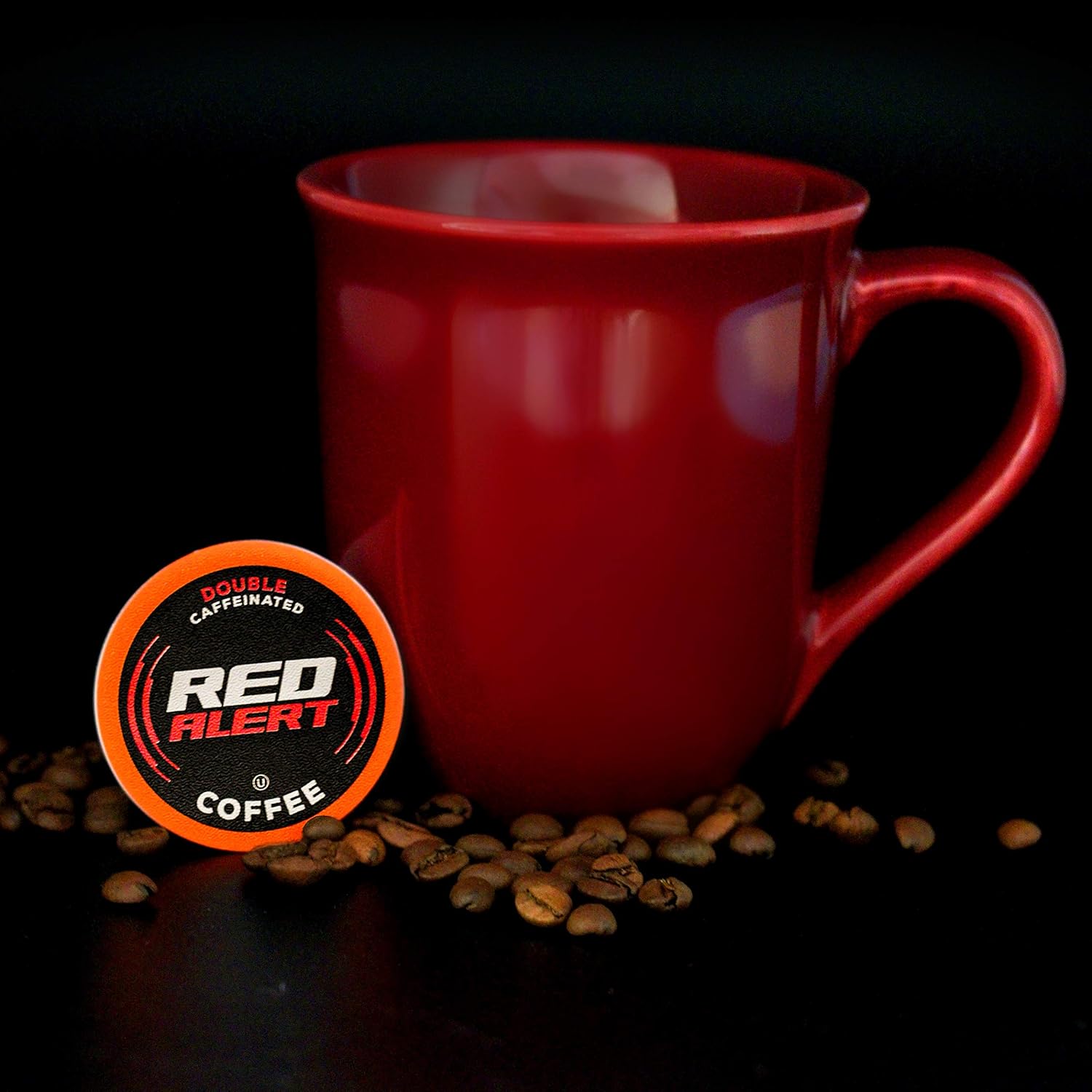 Red Alert Coffee Extra Strong Coffee Pods (Recyclable) Compatible With 2.0 Keurig K Cup Brewers, Caffeine, 40 Count (Pack of 1)