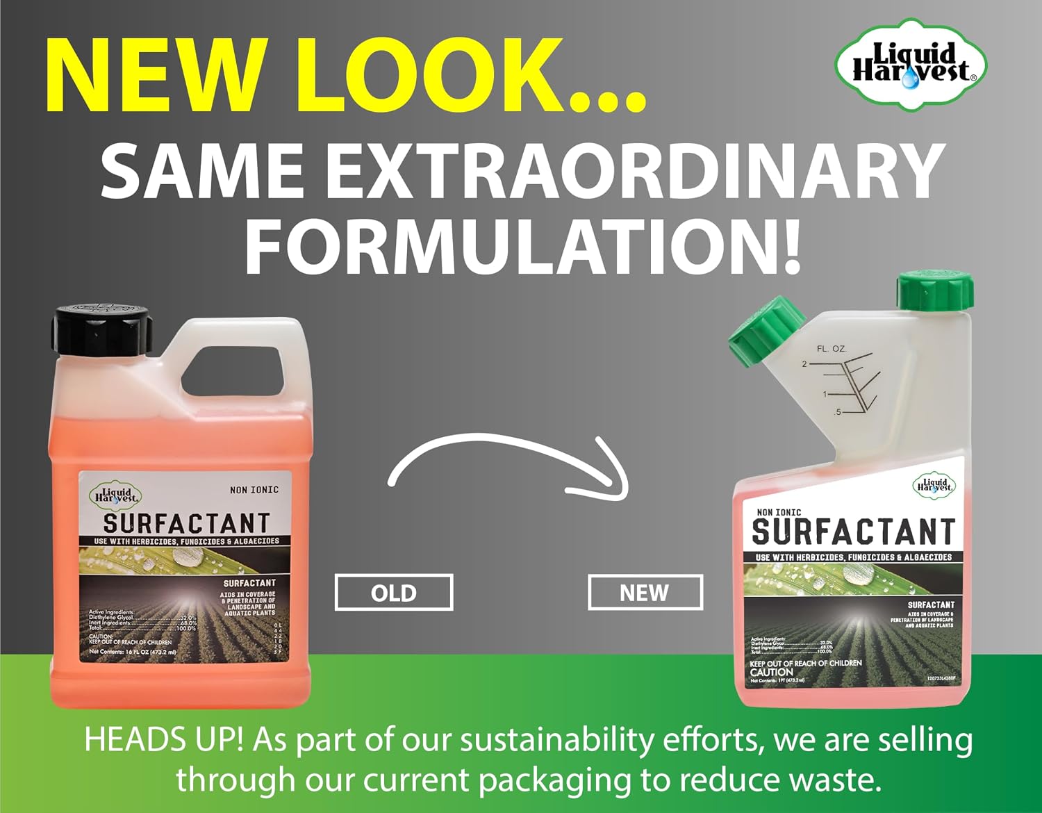 Concentrated Surfactant for Herbicides Non-Ionic 16oz, Increase Product Coverage, Increase Product Penetration, Increase Product Effectiveness