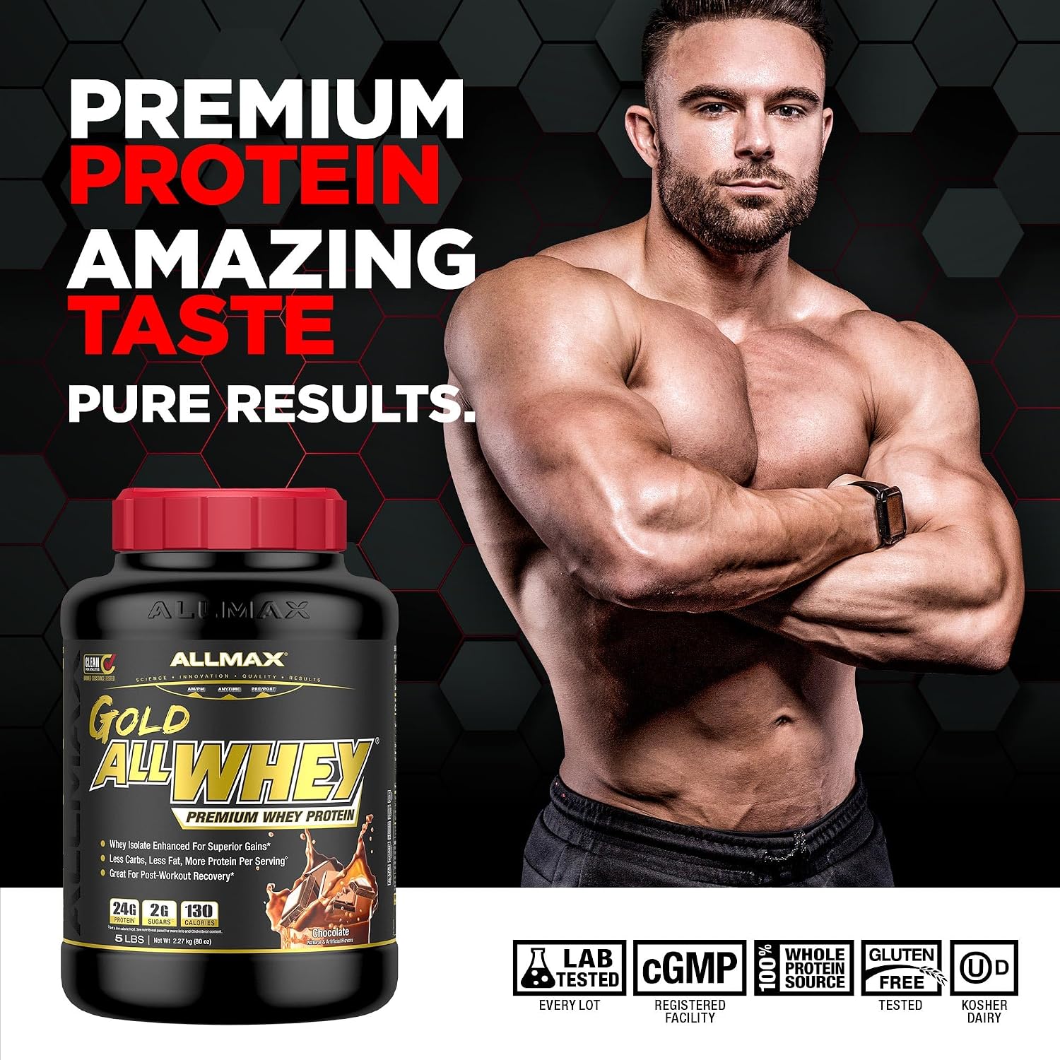 ALLMAX AllWhey Gold Whey Protein Powder, Chocolate Peanut Butter, 5 lb