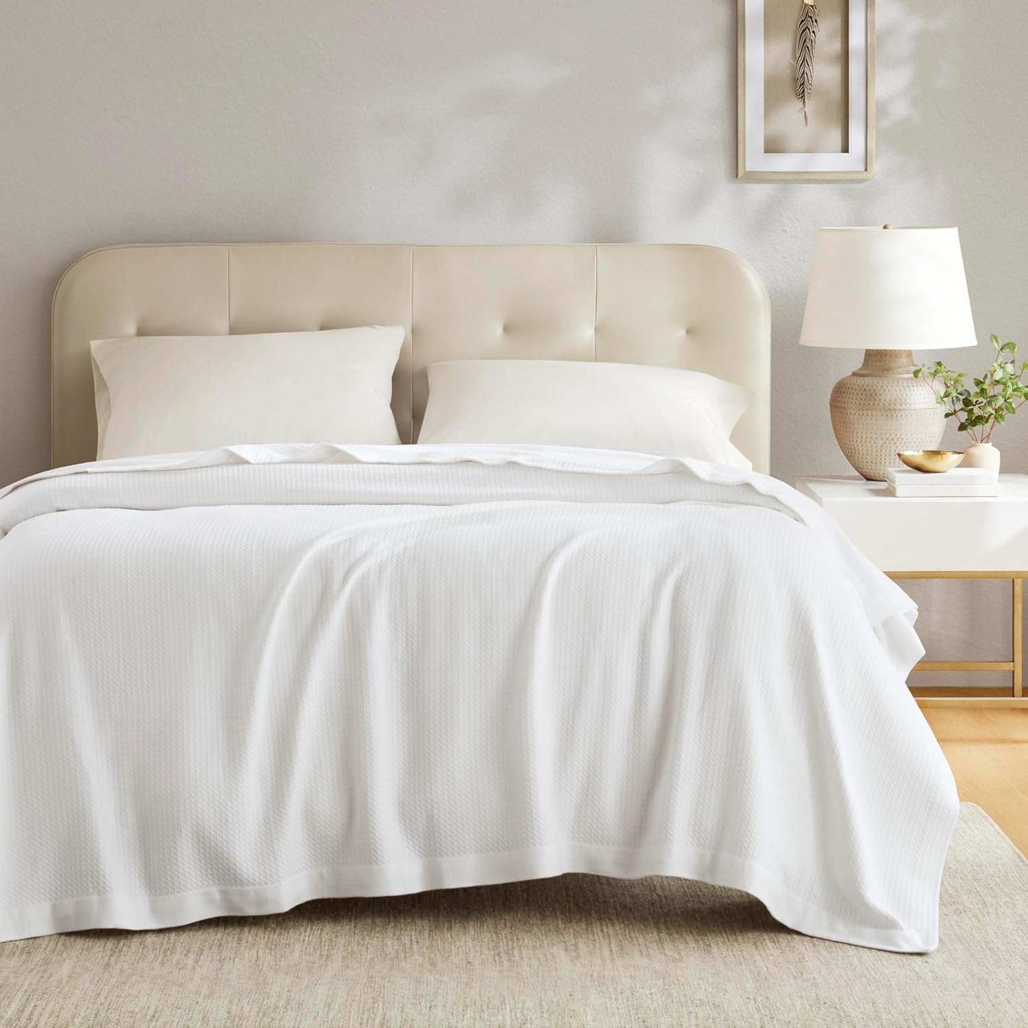 Madison Park 100% Egyptian Cotton Summer Blanket Full Queen Size Teal