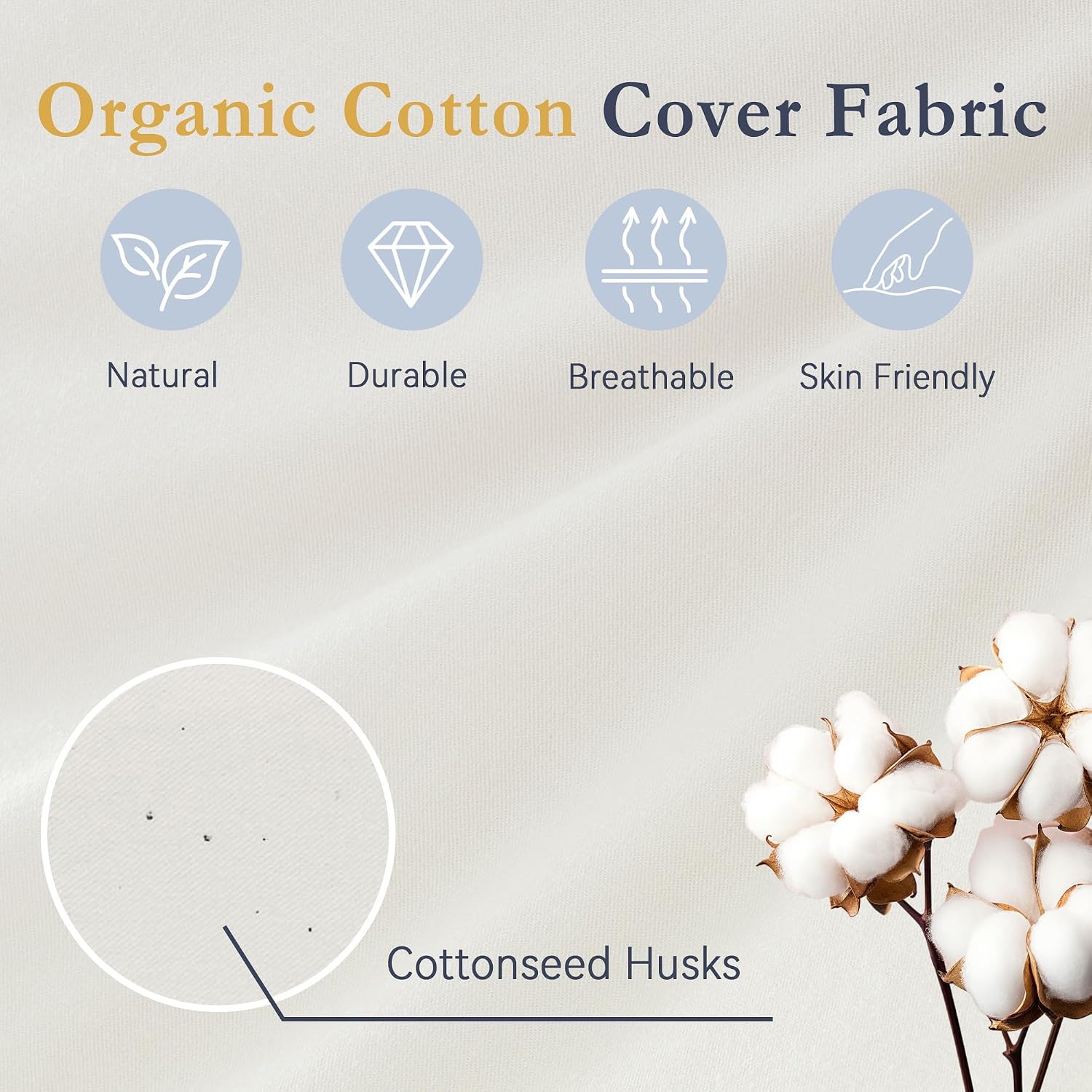 puredown® Goose Feathers and Down White Pillows with 100% Cotton Cover, Bed Sleeping Hotel Collection Pillows Set of 2, Standard Size