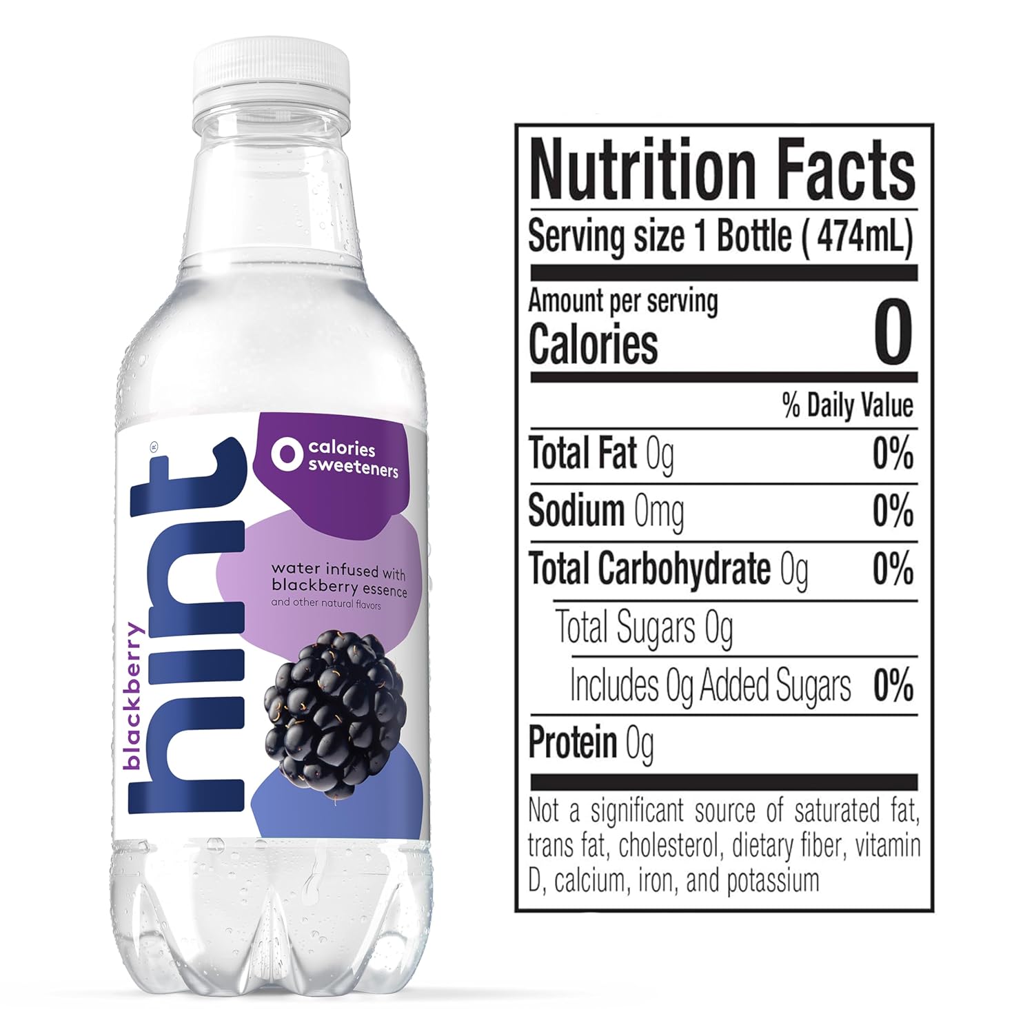 Hint Flavored Water Zero Sugar 0 Calories - Crisp Apple 16 FL oz, 12 pack | Crisp, refreshing water, fruit flavors. 0 calories, 0 sugar, 0 sweeteners. Hydration for wellness. Gluten-free, Kosher, Vegan