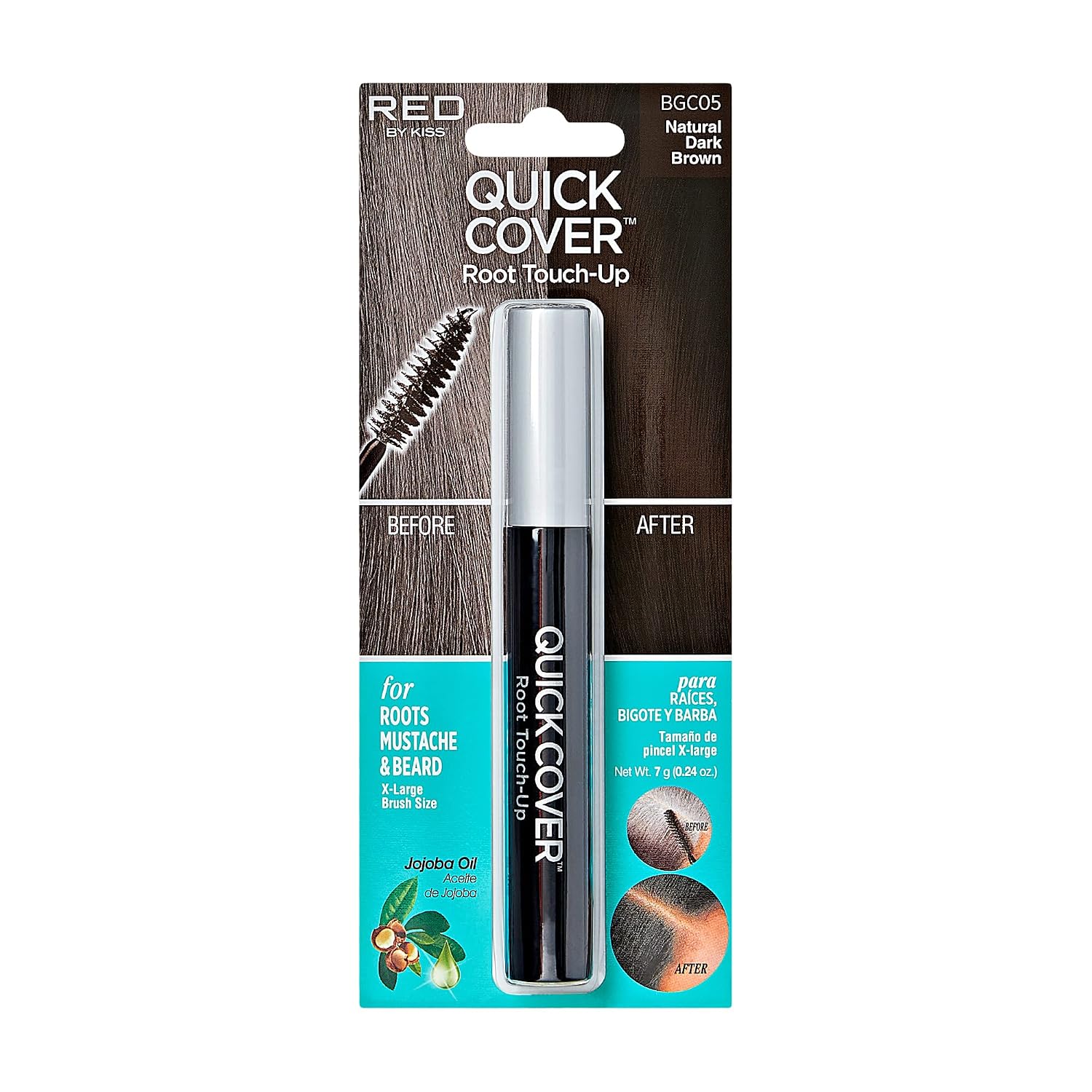 RED by KISS Quick Cover Root Touch Up Rescue (Natural Dark Brown)