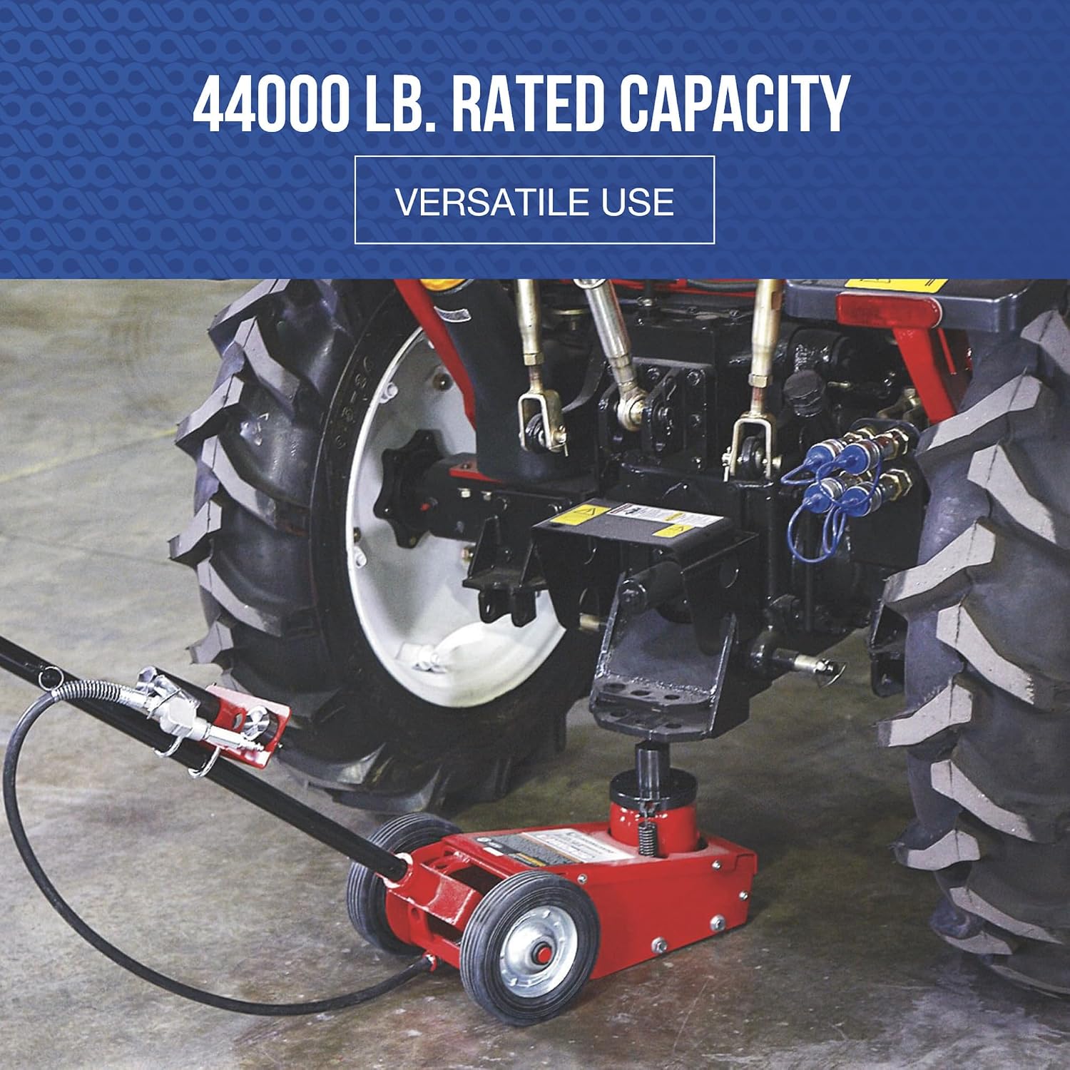 Strongway 22-Ton Quick Lift Air/Hydraulic Service Floor Jack | Controlled vehicle lifting, heavy shop use, stable positioning, professional garage service, durable steel construction