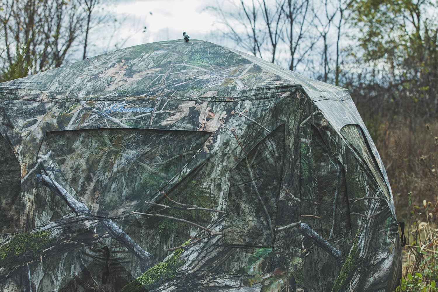 Ameristep Brickhouse Hunting Blind | 3-Person Ground Blind in Mossy Oak Break-Up Country, One Size