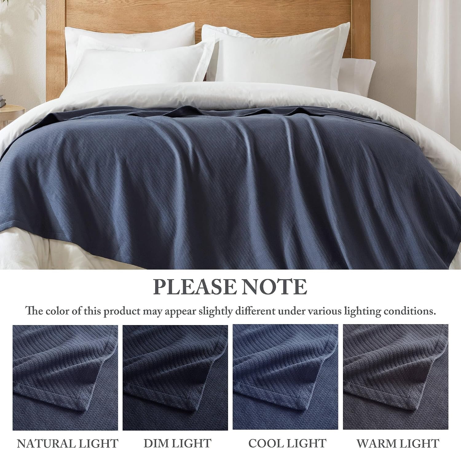 Madison Park Liquid Cotton Luxury Blanket Premium Soft Cozy 100% Ring Spun Cotton For Bed , Couch or Sofa, Full/Queen, Light Blue | Breathable Fabric for Bed or Couch, Diamond Pattern, Lightweight, OEKO-TEX Certified