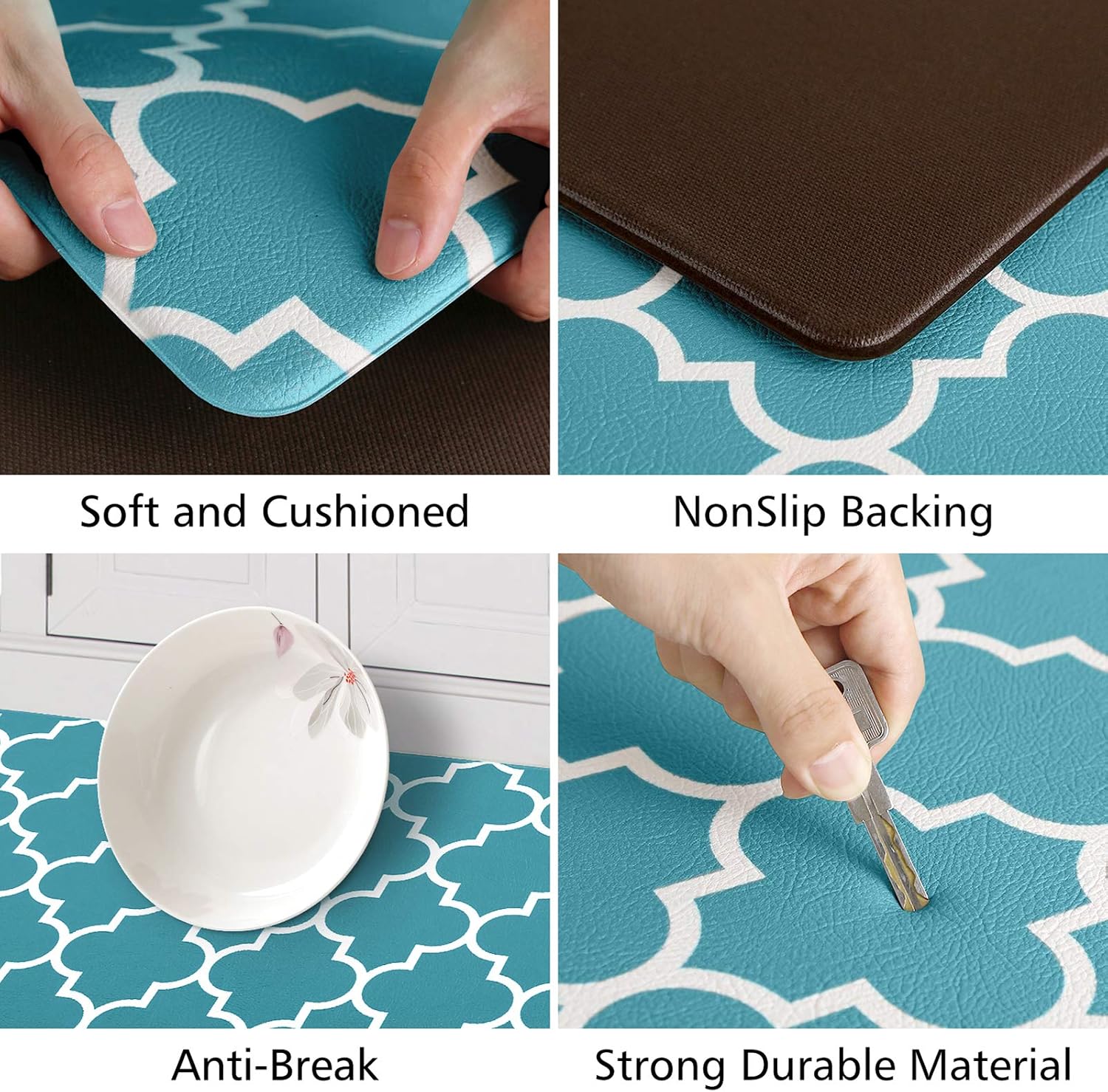 KMAT Kitchen Mat Set of 2,Cushioned Anti-Fatigue Kitchen Mats for Floor