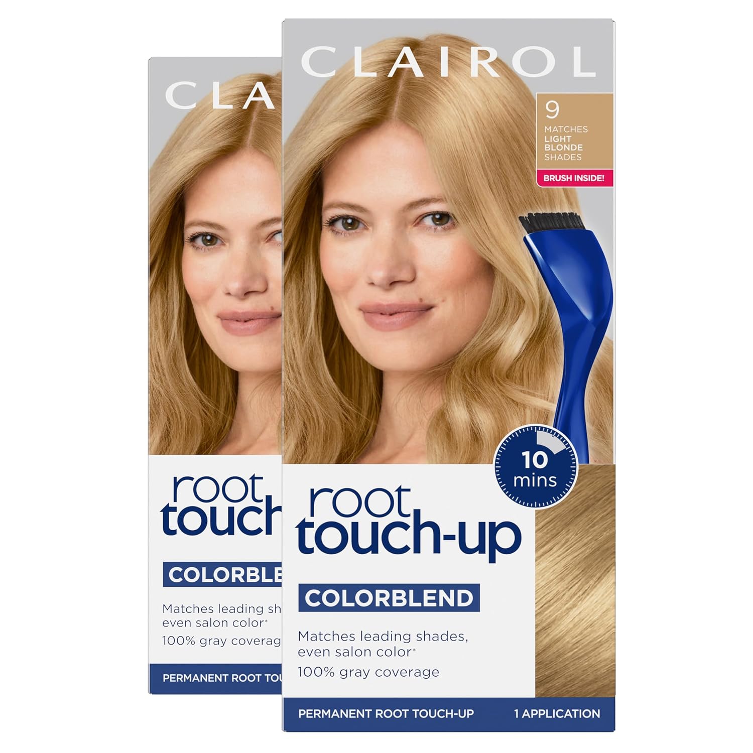Clairol Root Touch Up Permanent Hair Dye, 6 Light Brown, Pack of 2