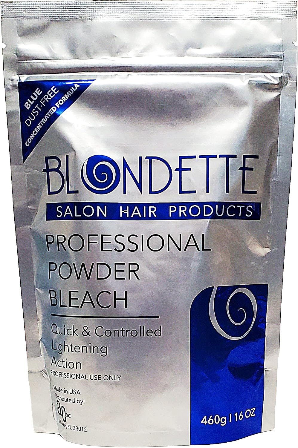 Powder Bleach, Blondette Salon Professional Powder Bleach blue dust-free (460)