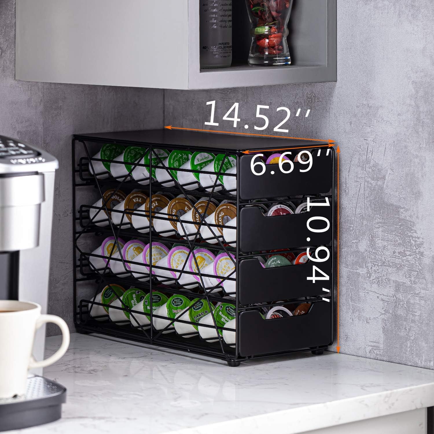 k cup Holders for Counter Small for Keurig k-cup Holder for mr Coffee for Tea (105 pods-5 tiers)