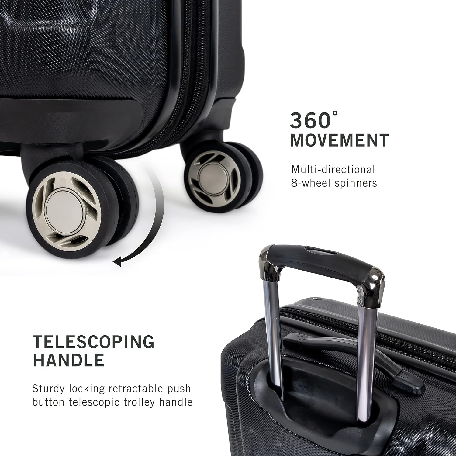 Kenneth Cole REACTION Renegade Luggage Expandable 8-Wheel Spinner Lightweight Hardside Suitcase, Champagne, 20-Inch Carry On