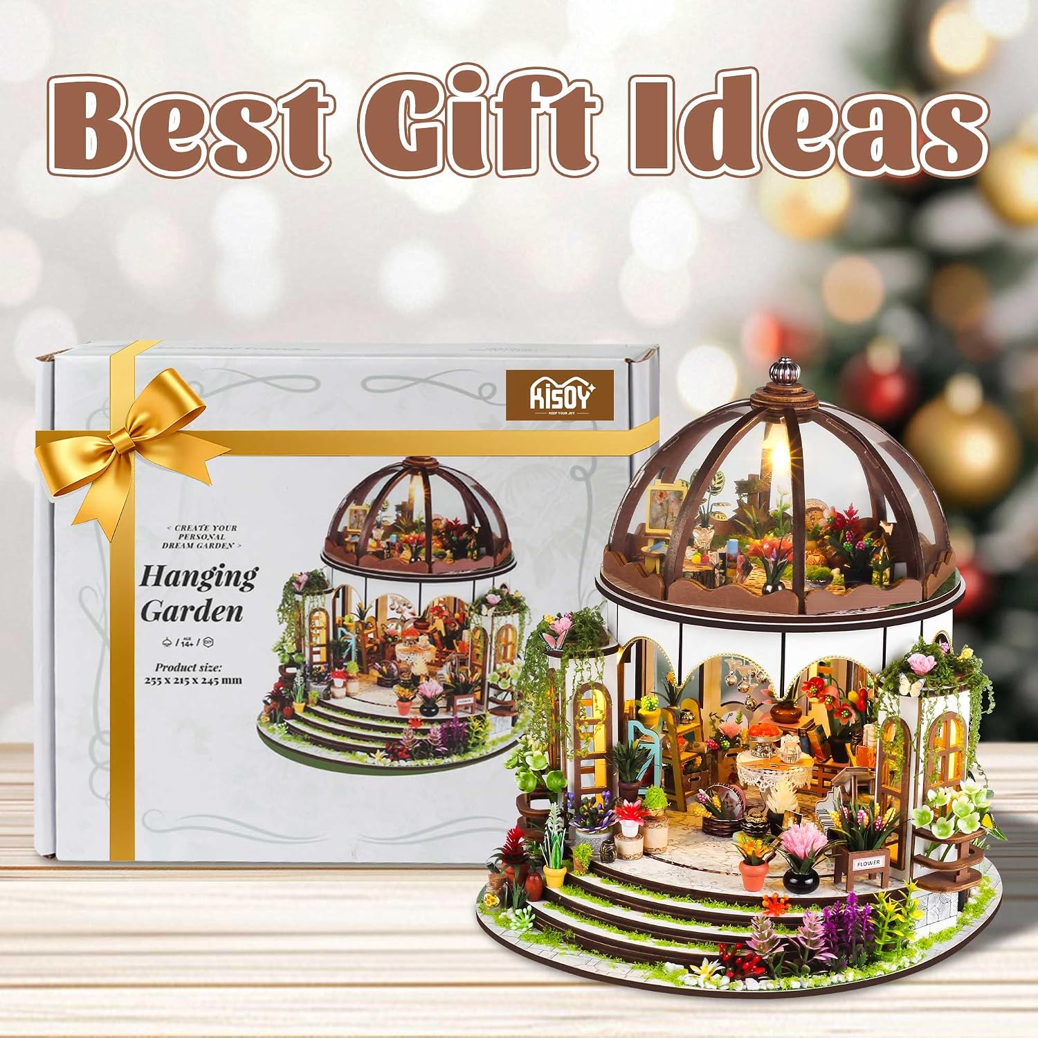 Kisoy Romantic and Cute Dollhouse Miniature DIY House Kit Creative Room Perfect DIY Gift for Friends,Lovers and Families (Sunny Holiday Time)