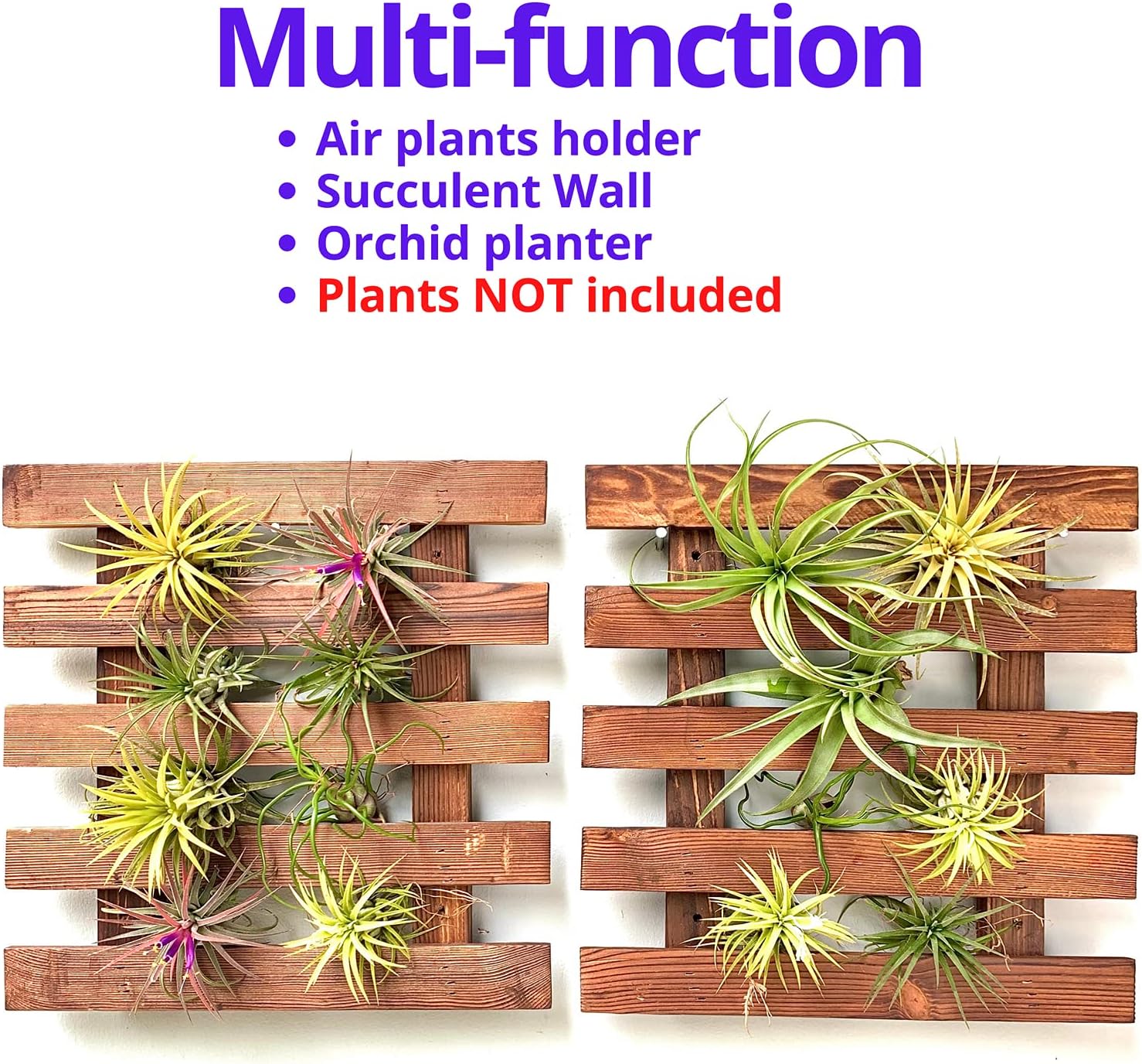 ShopLaLa Wall Planter (60cm, 2 Pack) Hanging Planters for Indoor Plants