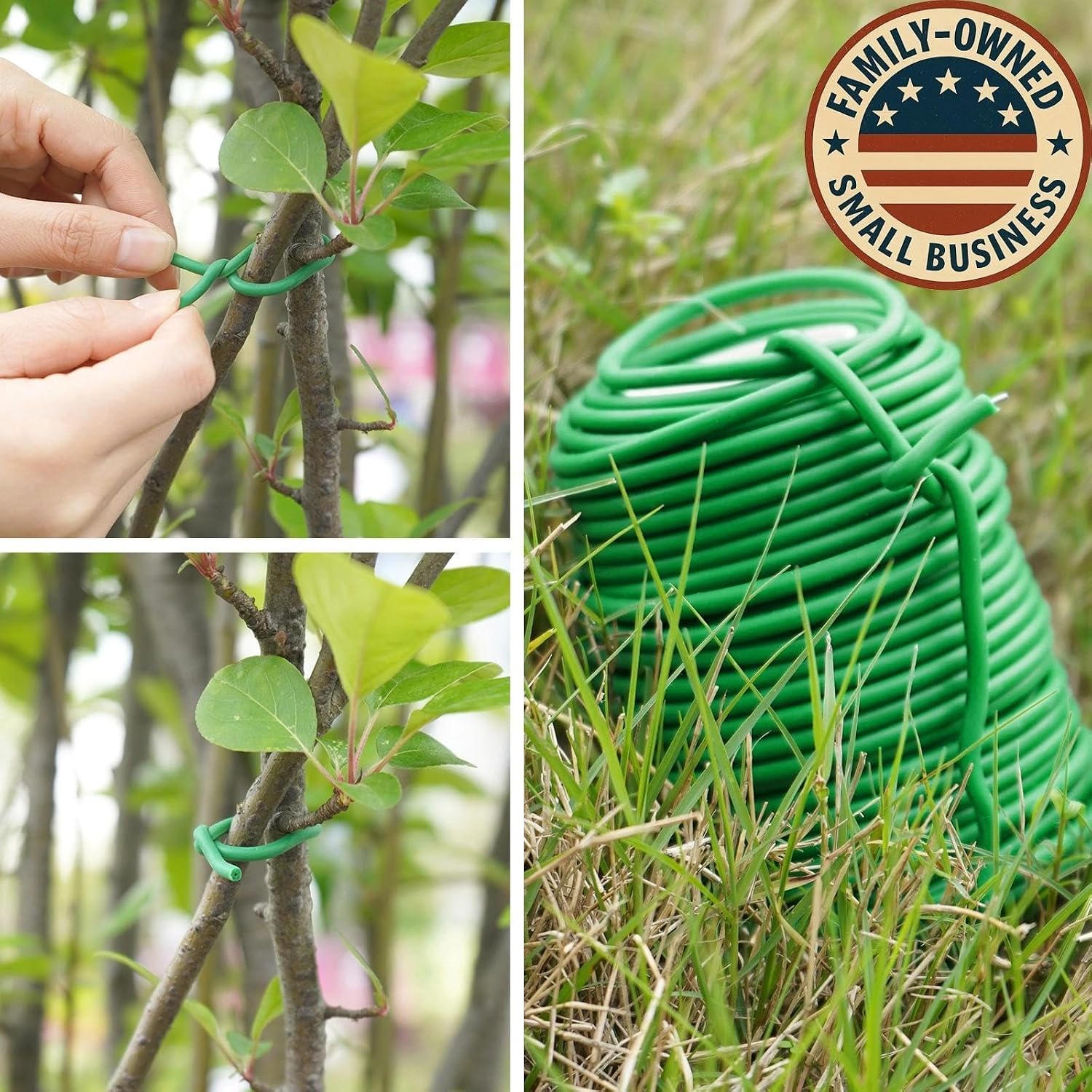 Decoroca Soft Plant Ties for Support - 65.6' Reusable Waterproof Plant Wire, 3.5mm Garden Twist