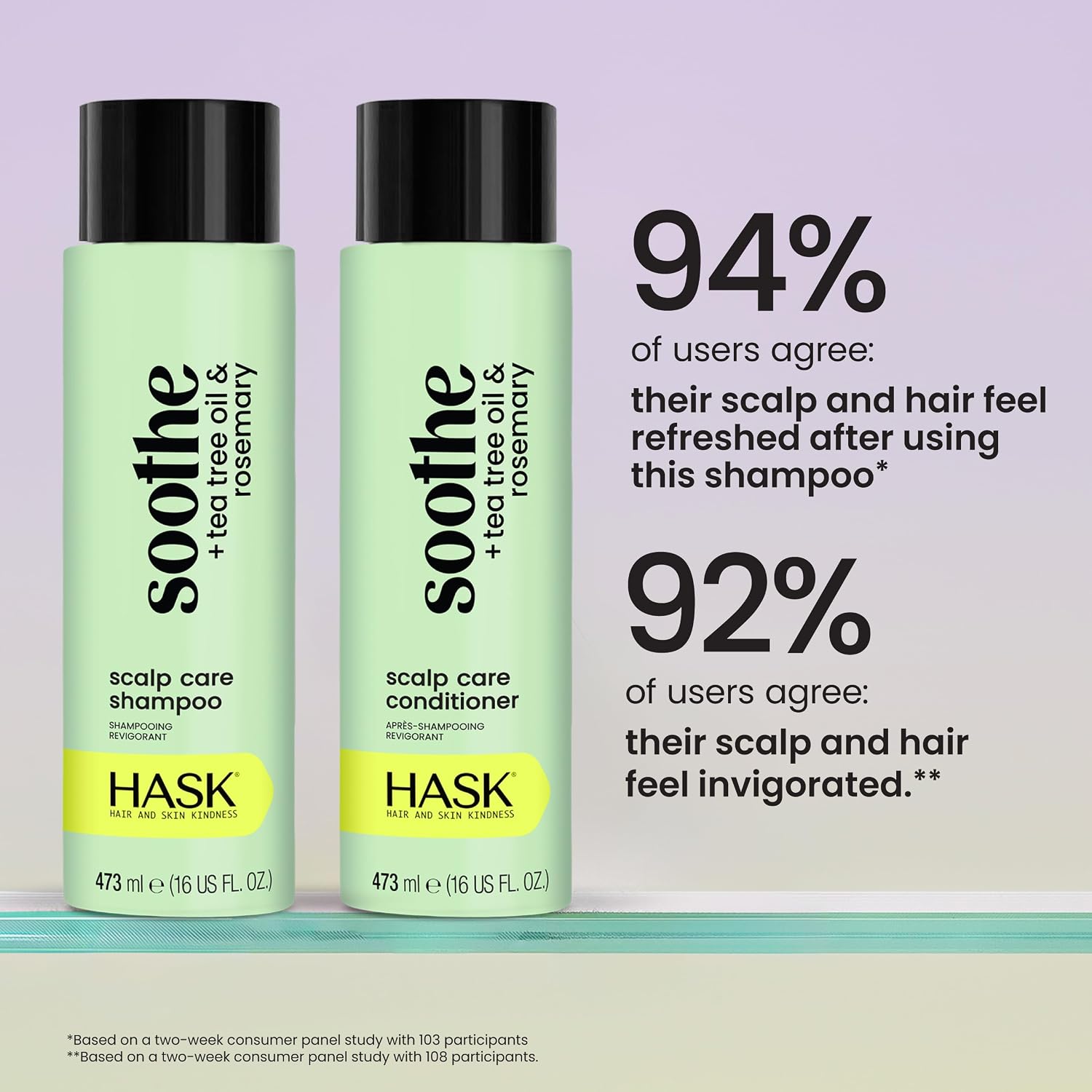 HASK Biotin Boost Thickening Shampoo + Conditioner Set | Adds Fullness, Strengthens, Volumizes, Sulfate-Free, Paraben-Free, Gluten-Free, Color Safe | 12oz each